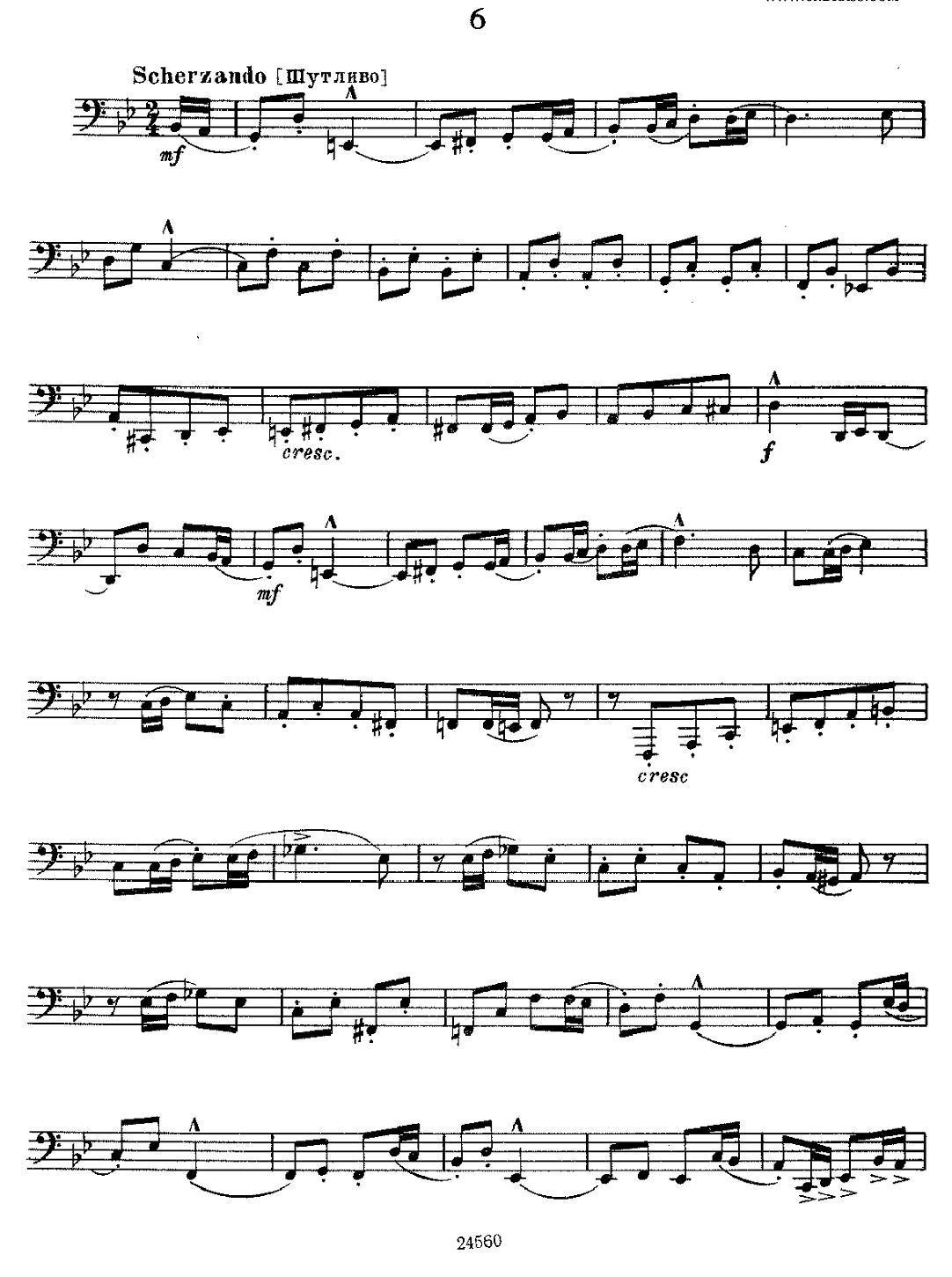 瓦西里耶夫24首大号练习曲集（1—6）其它曲谱（图7）