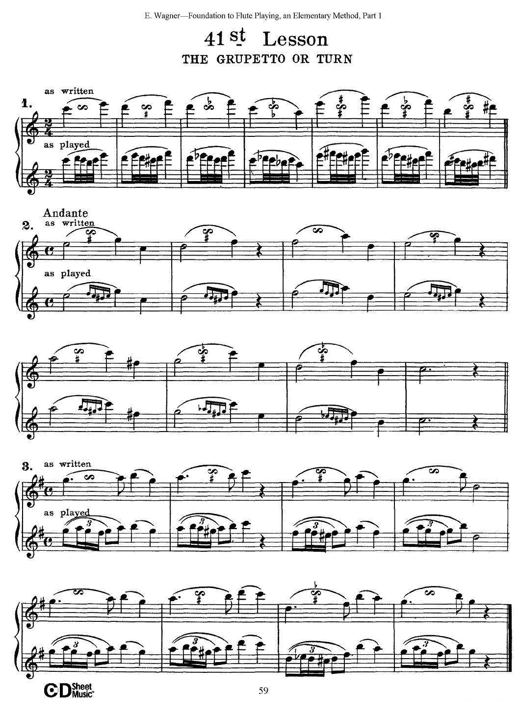 长笛演奏基础教程练习（41—46）其它曲谱（图2）