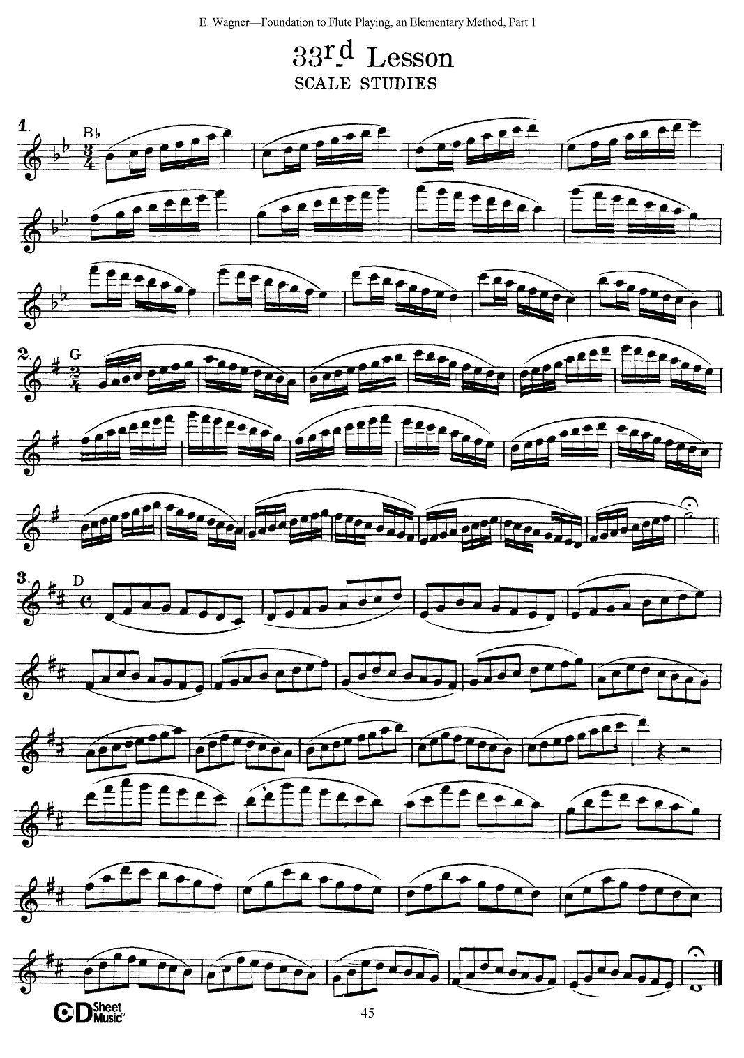 长笛演奏基础教程练习（31—40）其它曲谱（图4）