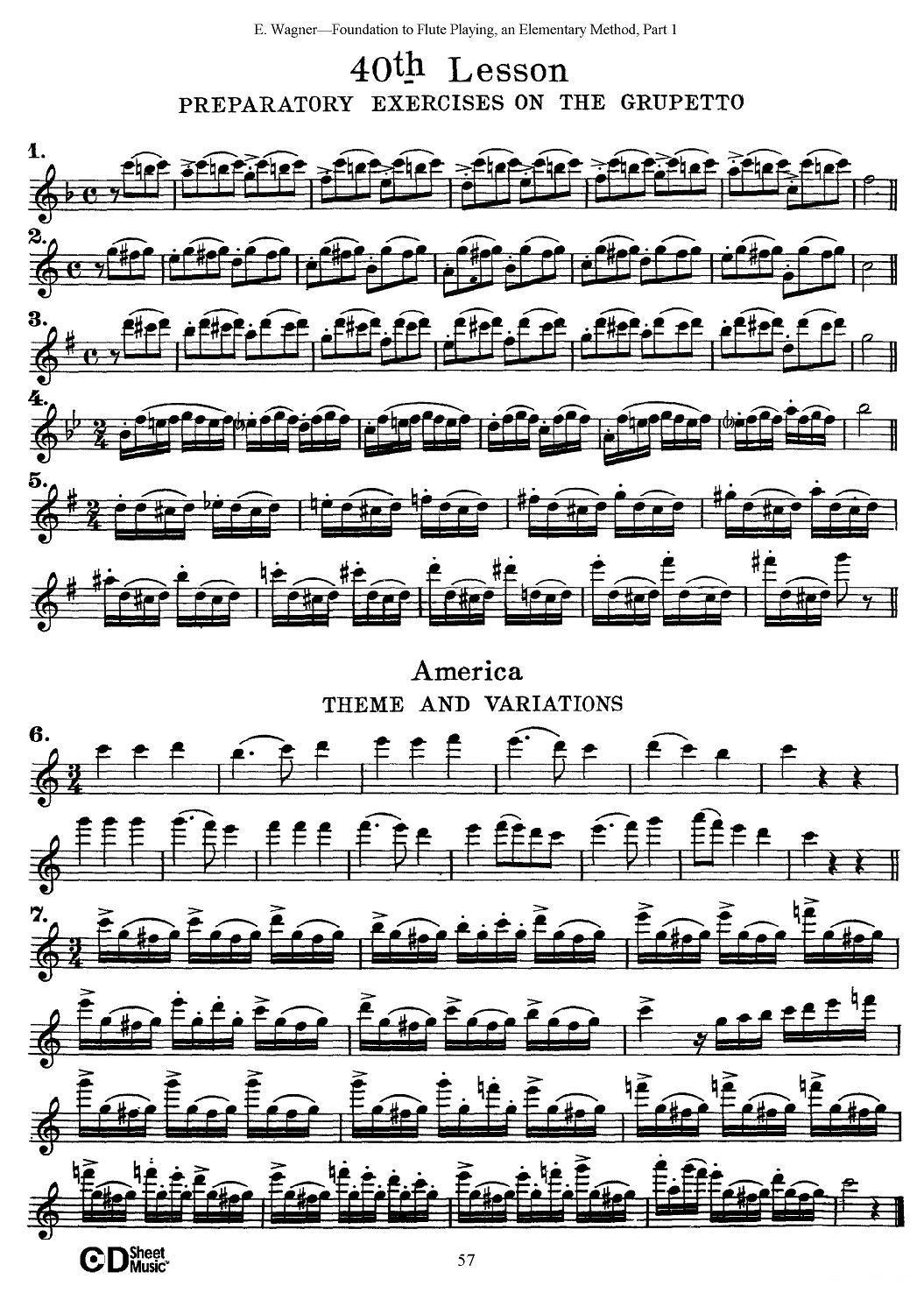 长笛演奏基础教程练习（31—40）其它曲谱（图16）