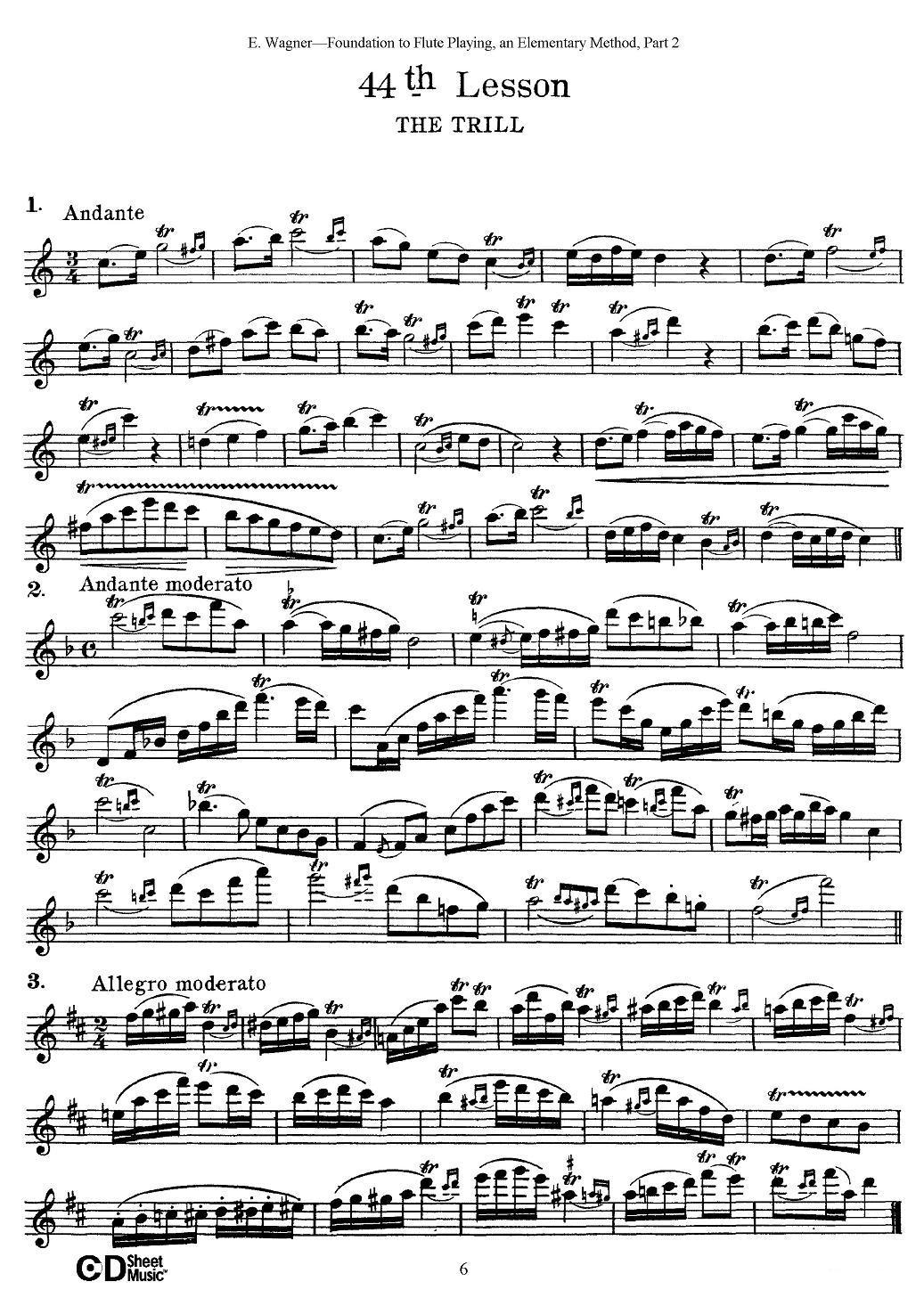 长笛演奏基础教程练习（41—46）其它曲谱（图8）