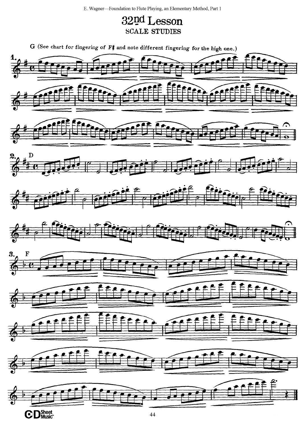 长笛演奏基础教程练习（31—40）其它曲谱（图3）