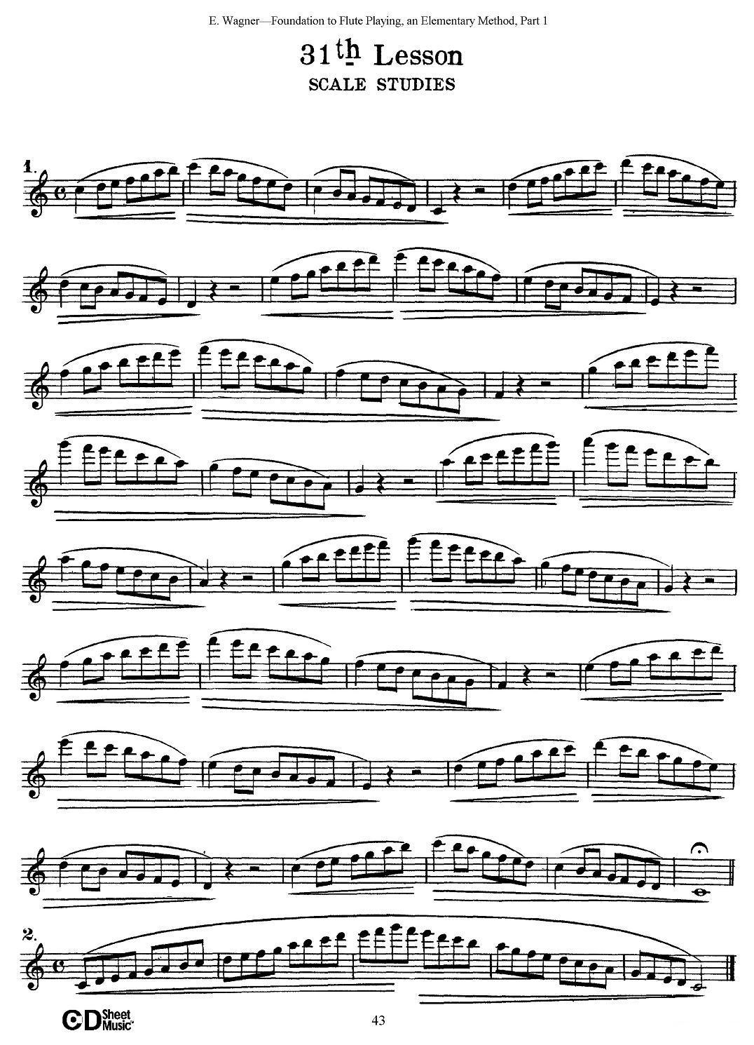 长笛演奏基础教程练习（31—40）其它曲谱（图2）