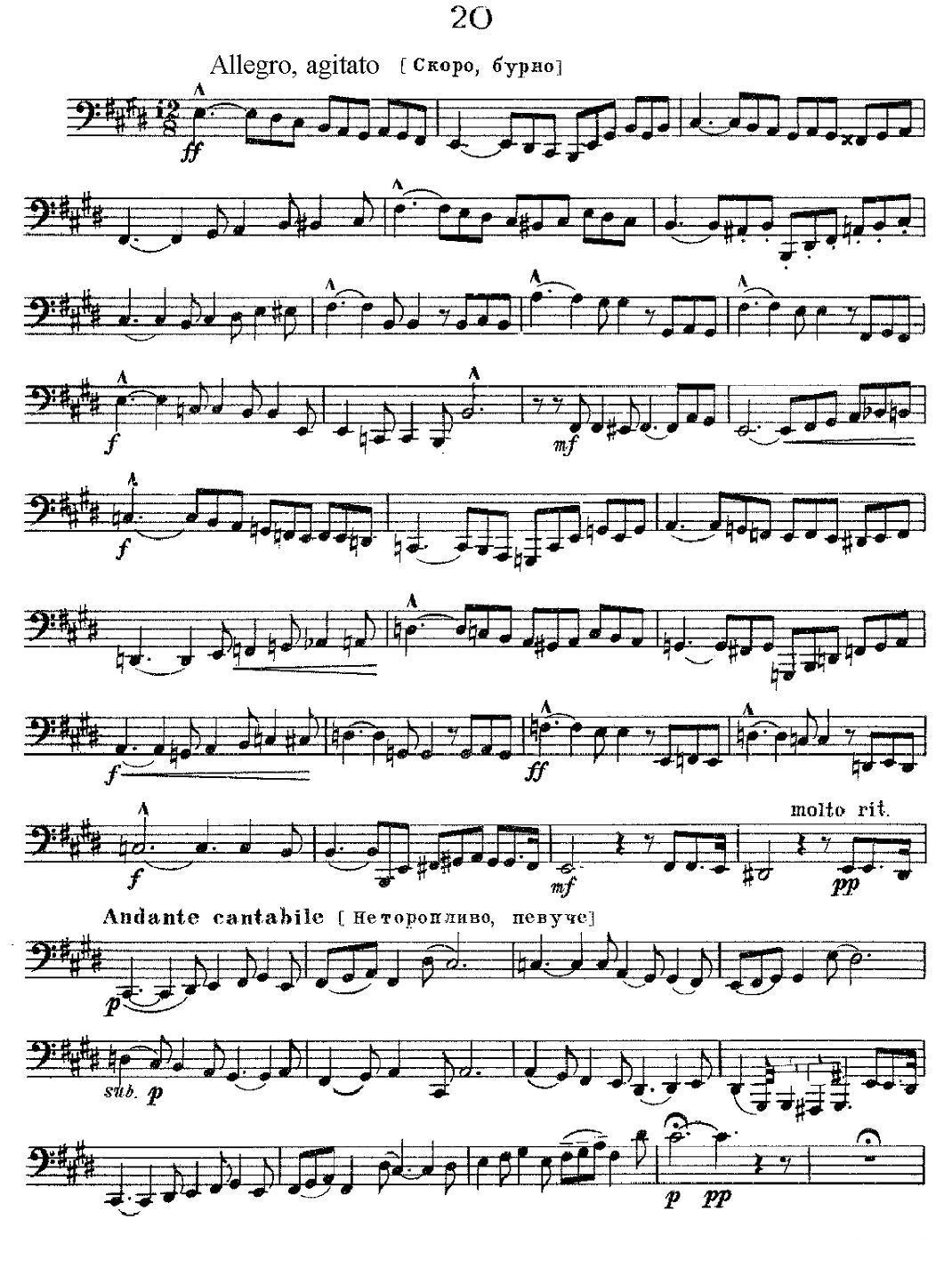 瓦西里耶夫24首大号练习曲集（19—24）其它曲谱（图3）