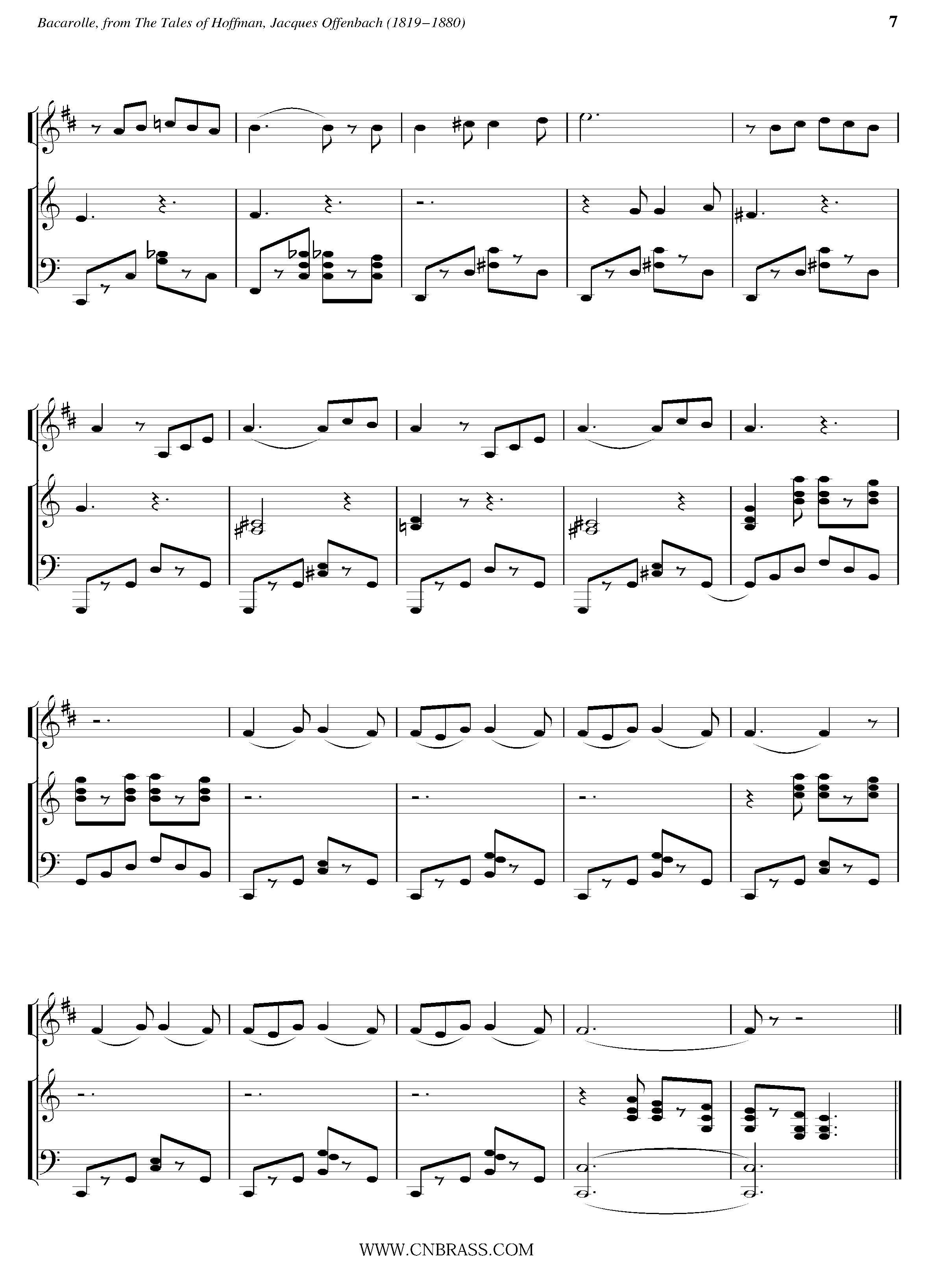 Bacarolle（小号+钢琴伴奏）其它曲谱（图2）