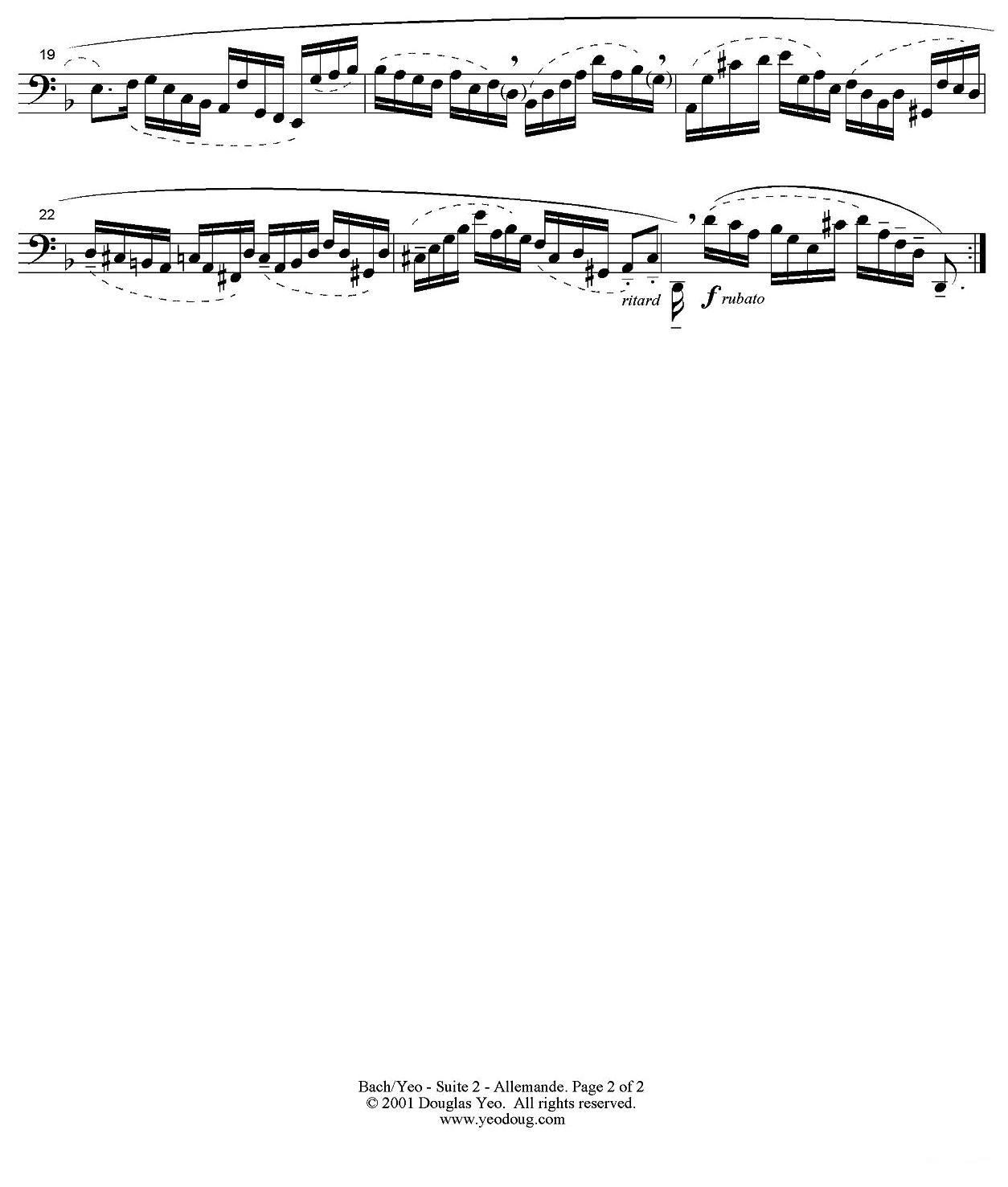 Douglas Yeo - Allemande（阿勒曼德舞曲）（低音长号）其它曲谱（图2）