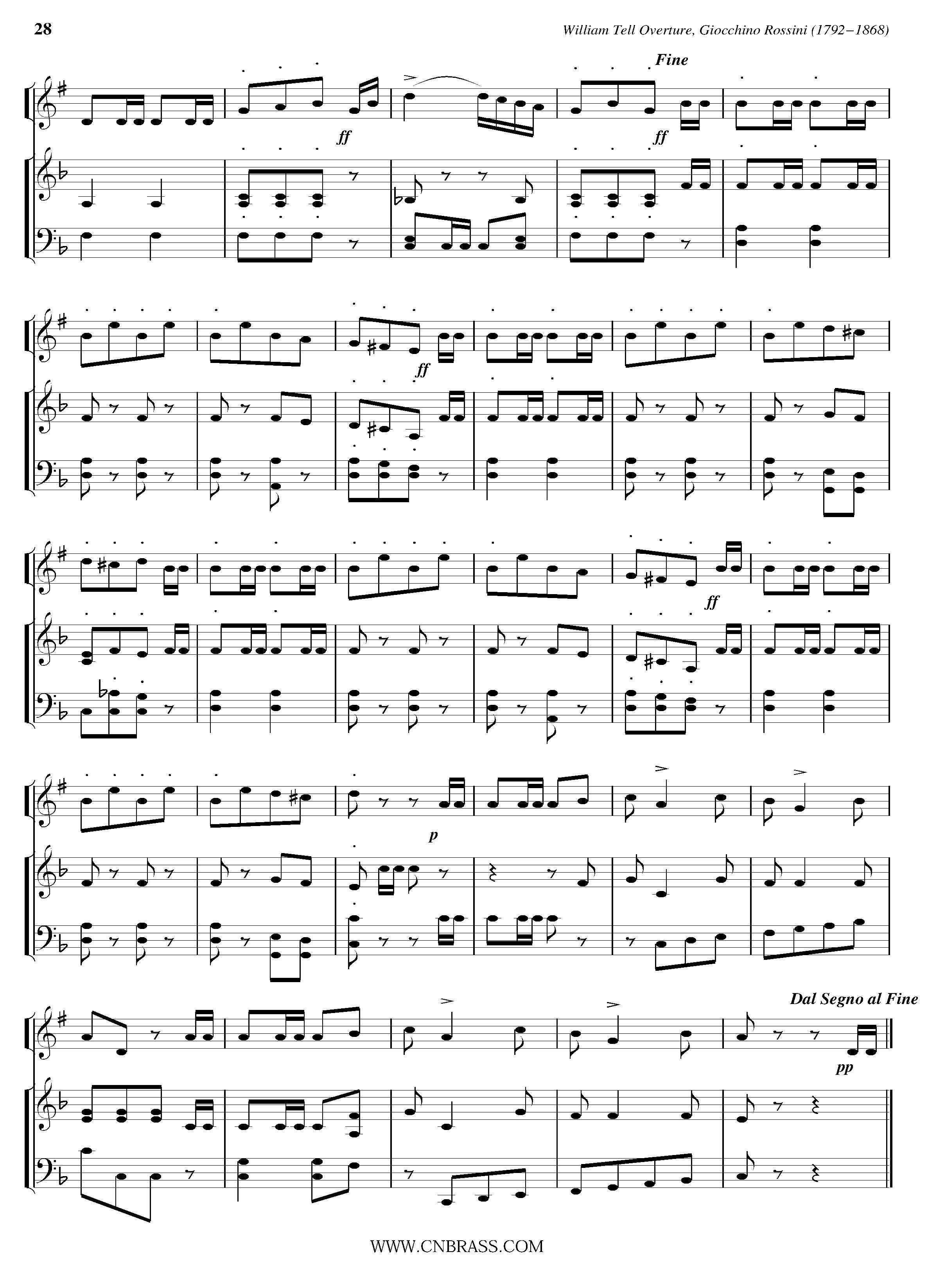 William Tell Overture（小号+钢琴伴奏）其它曲谱（图2）