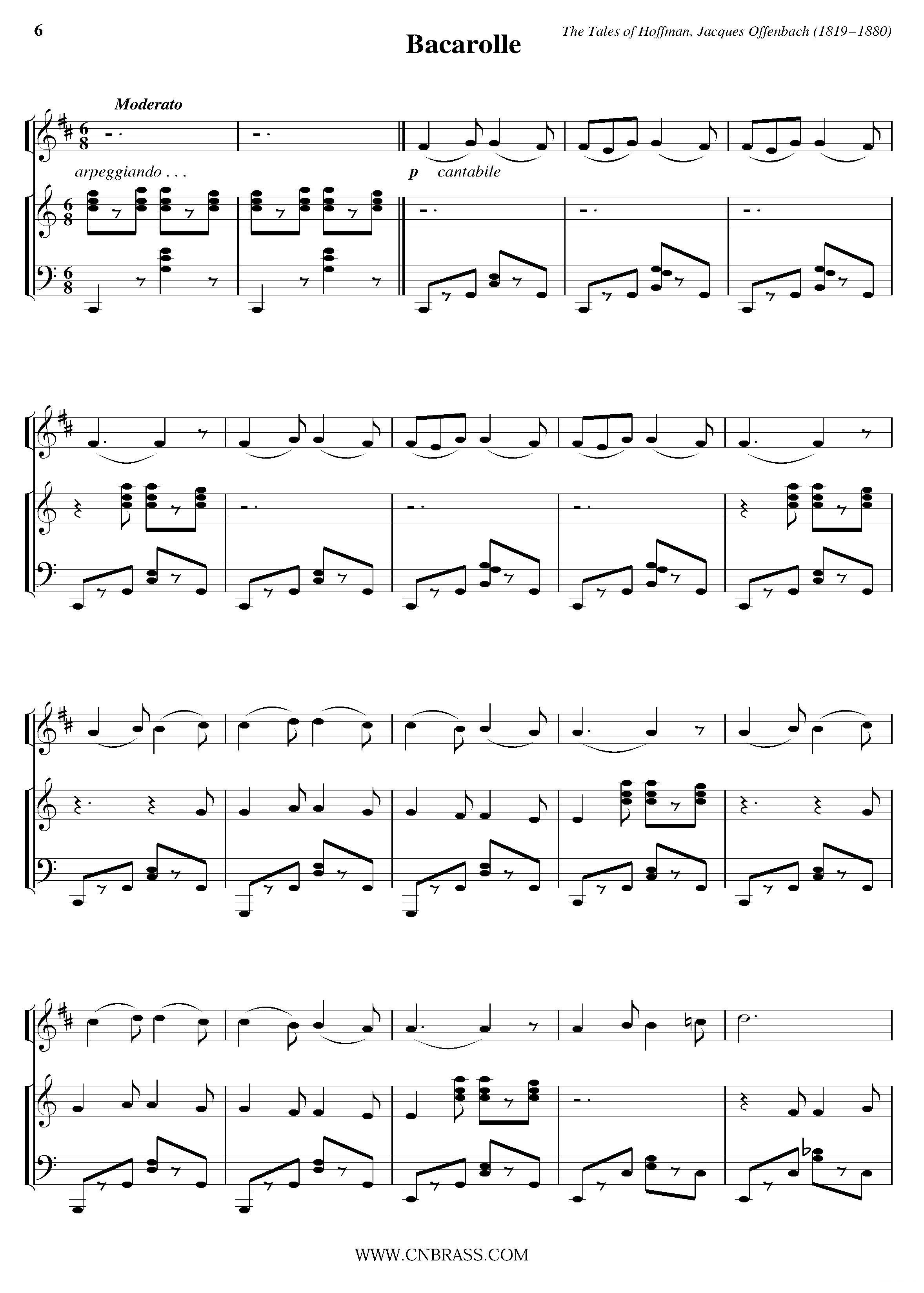 Bacarolle（小号+钢琴伴奏）其它曲谱（图1）