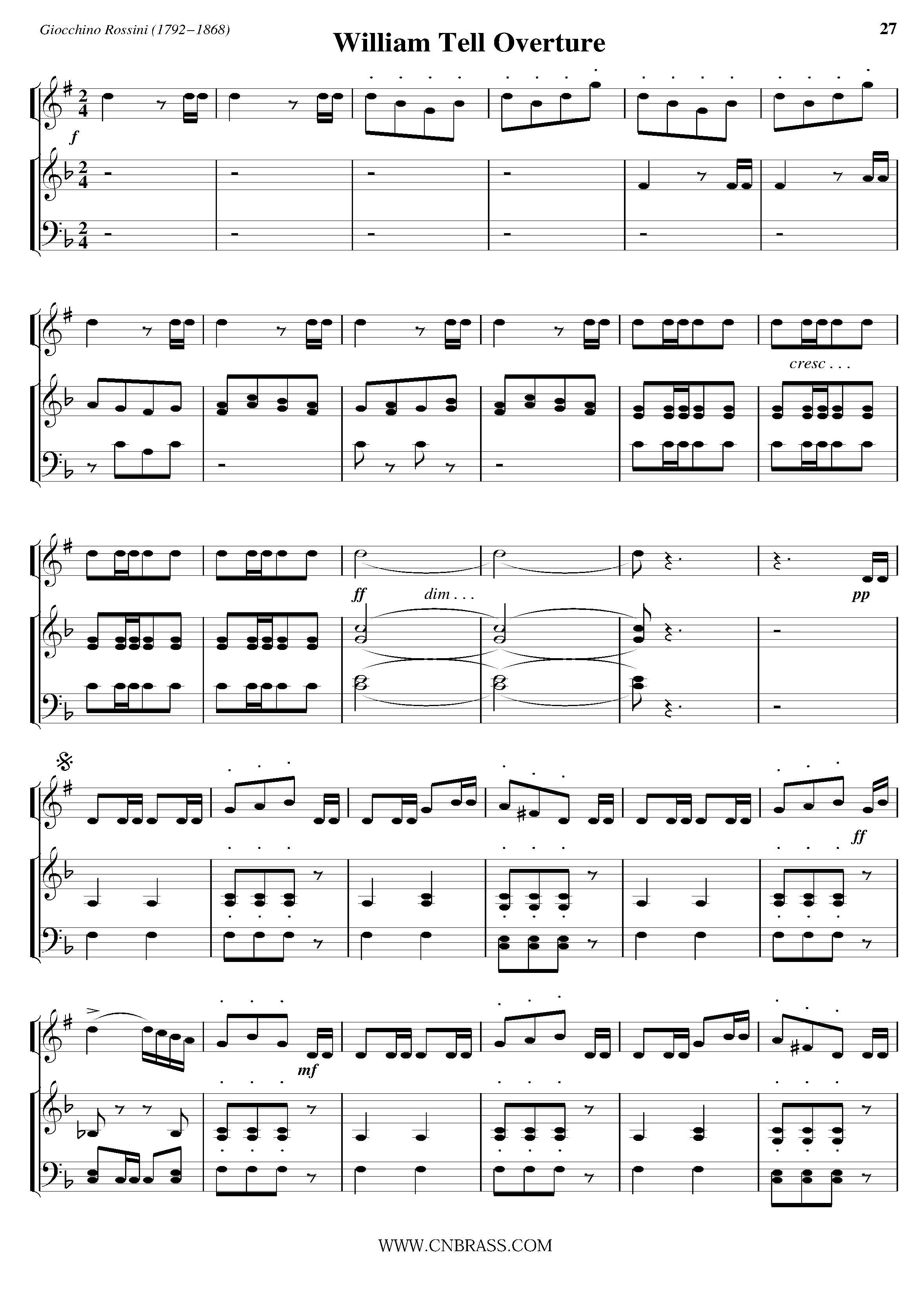William Tell Overture（小号+钢琴伴奏）其它曲谱（图1）