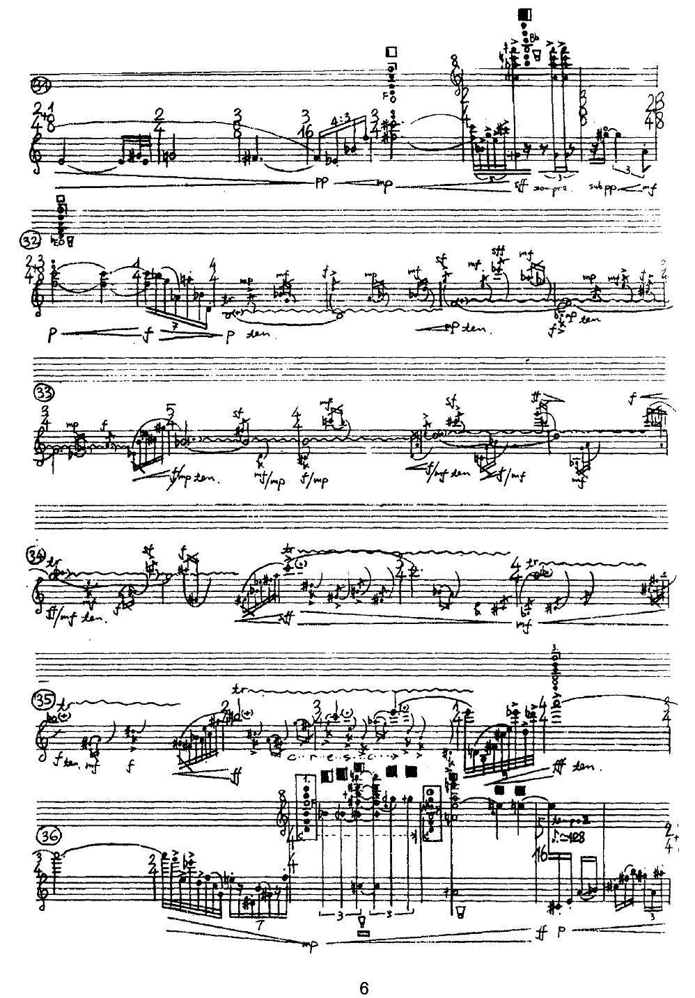 《痕迹》之三（单簧管）其它曲谱（图6）