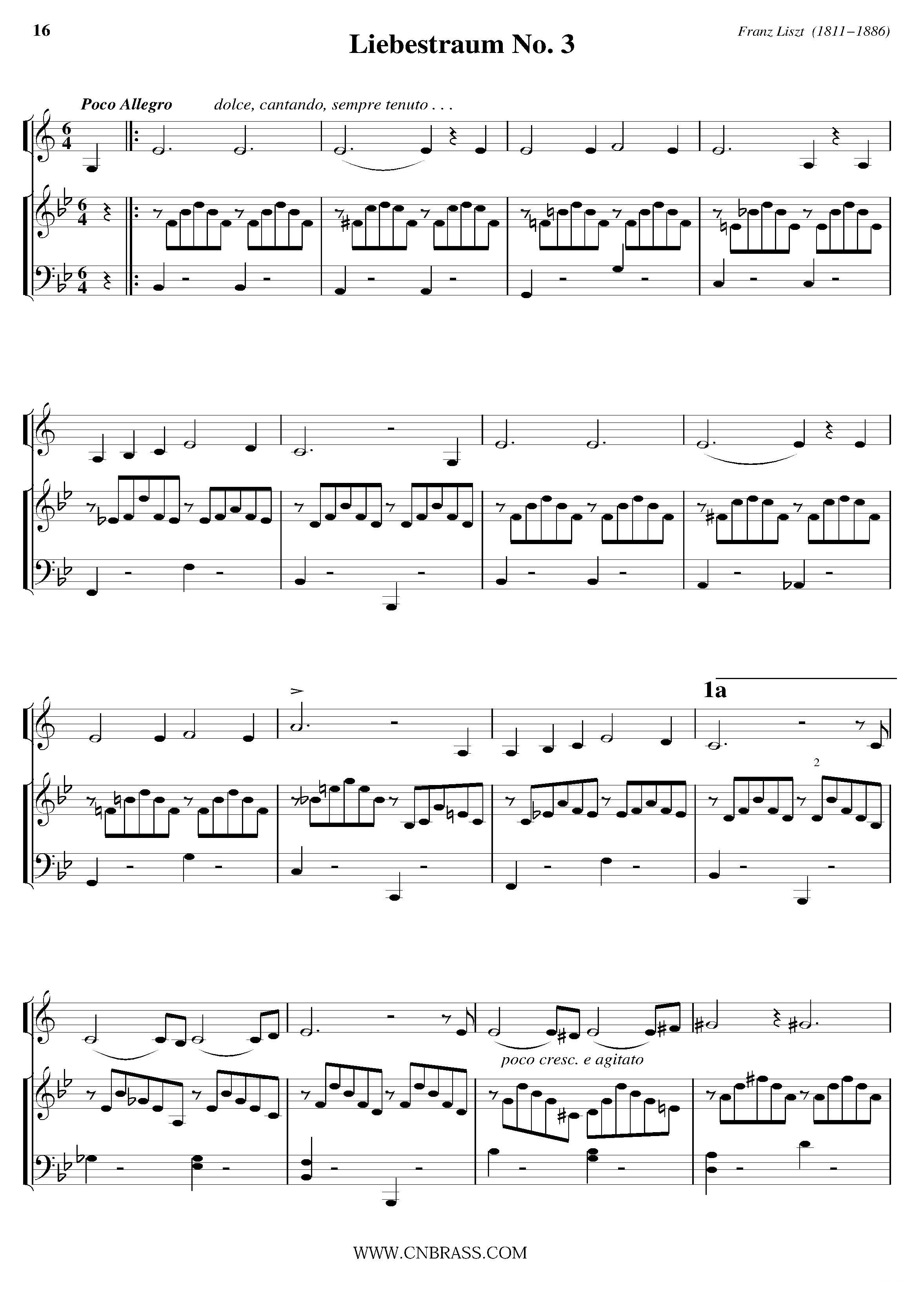 Liebestraum No. 3（小号+钢琴伴奏）其它曲谱（图1）