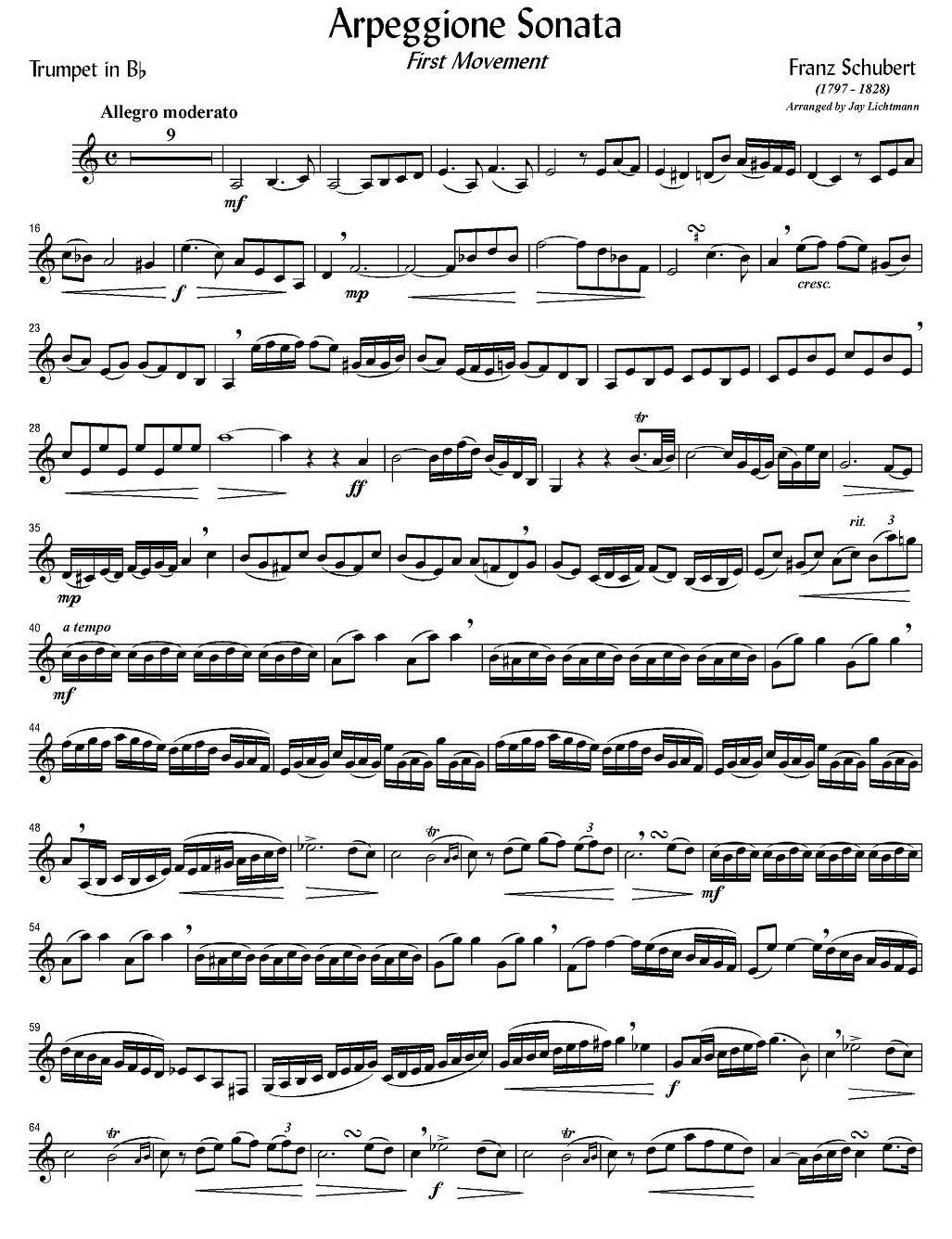 Arpeggione Sonata（小号谱）其它曲谱（图1）