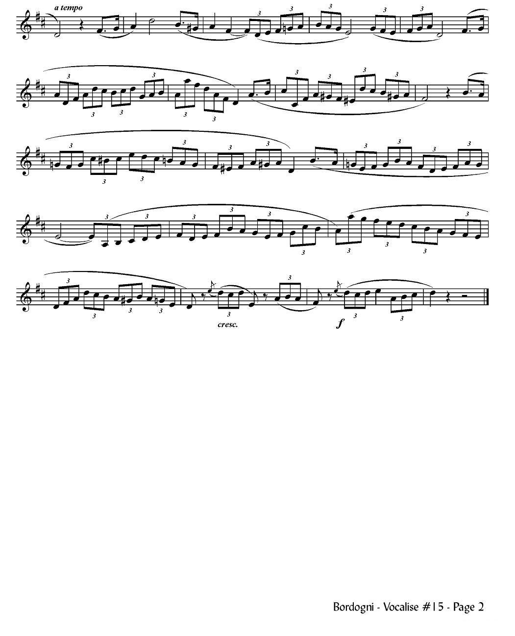 Bordogni - Vocalise #15（小号）其它曲谱（图2）
