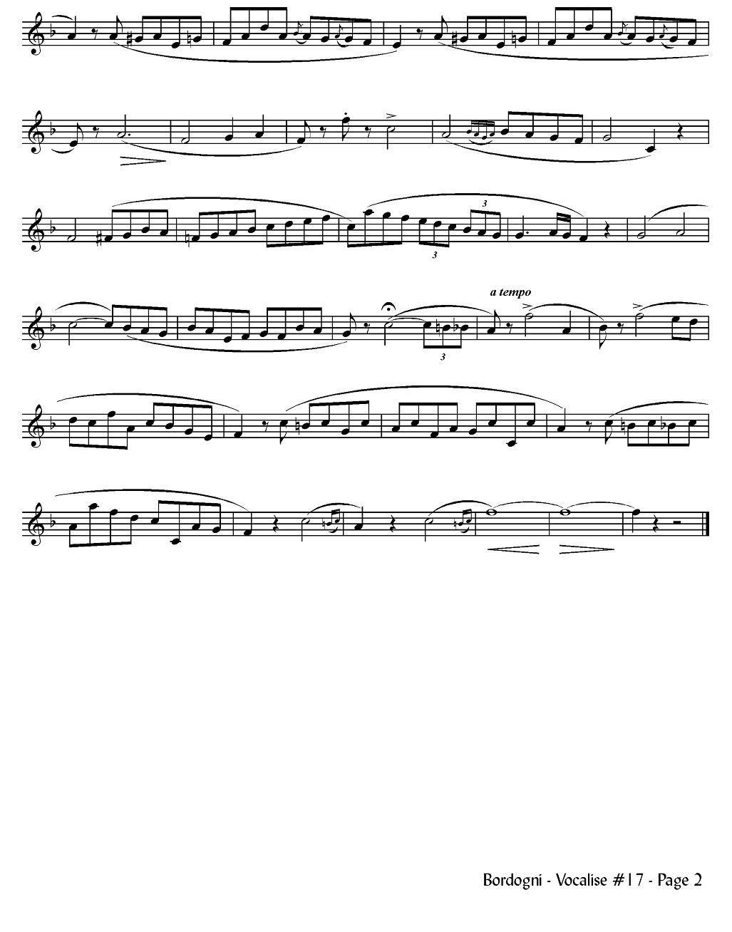 Bordogni - Vocalise #17（小号）其它曲谱（图2）