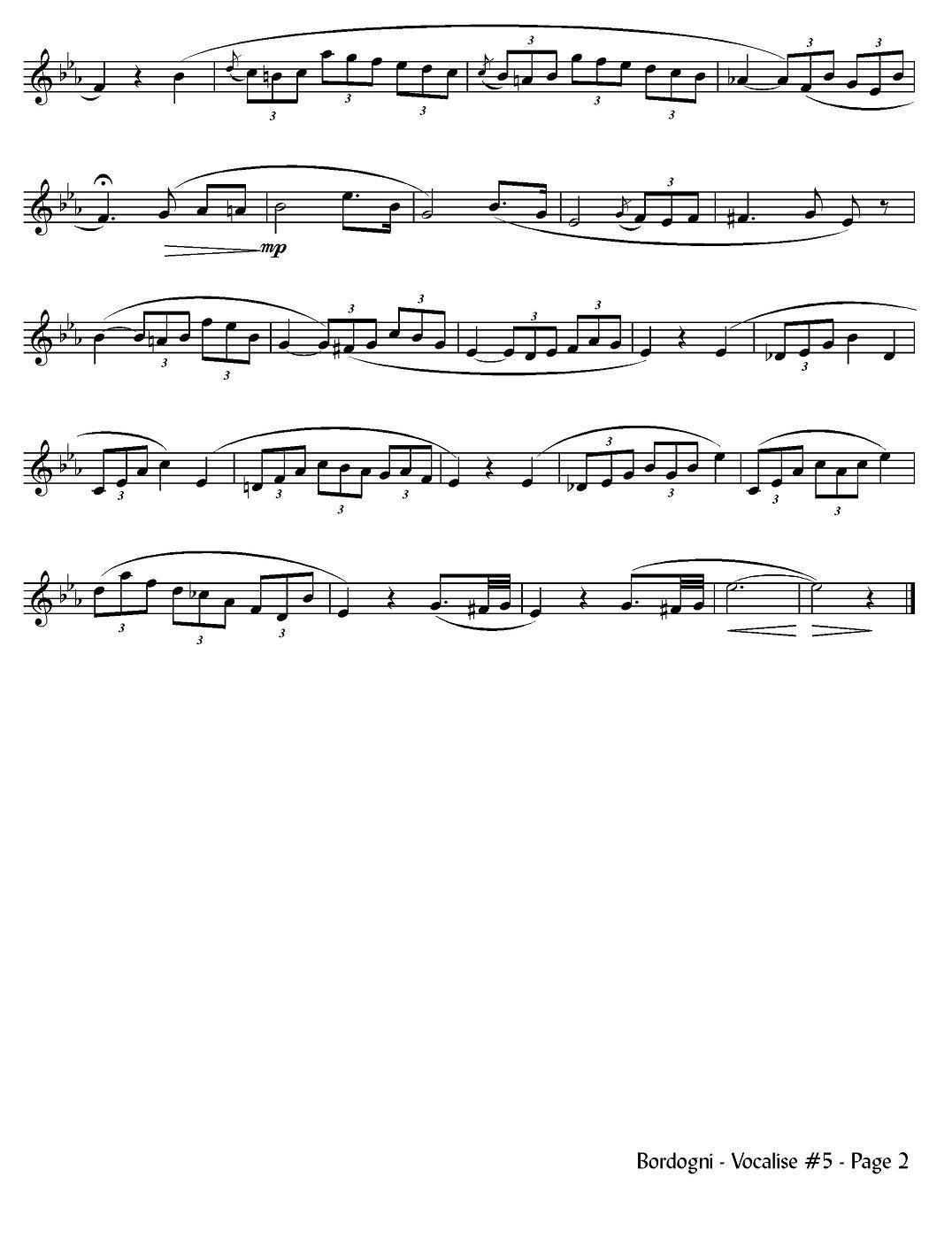 Bordogni - Vocalise #5（小号）其它曲谱（图2）