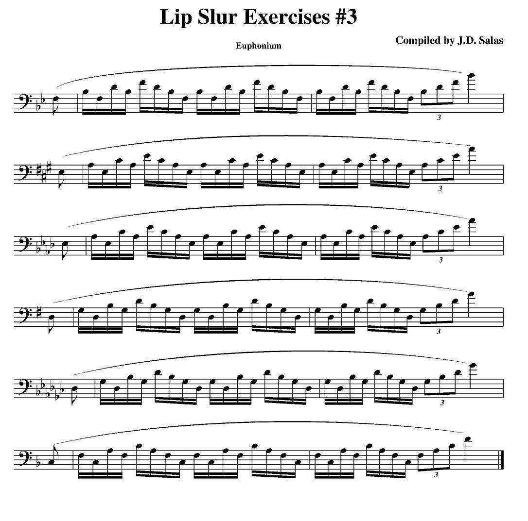 Lip Slur Exercises-Euphonium（大号练习教材选曲）其它曲谱（图3）