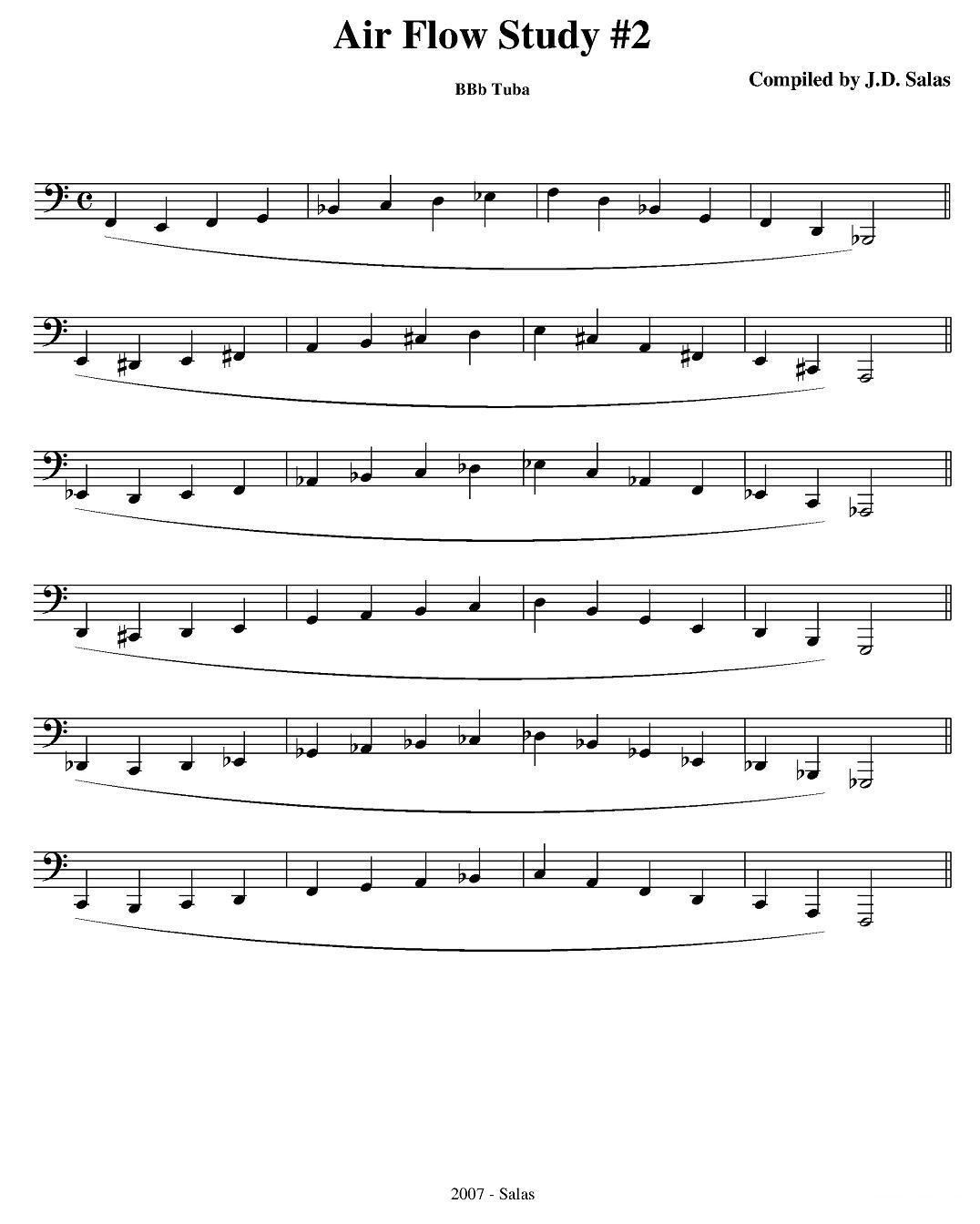 Air Flow Study - Bb Tuba（大号练习教材选曲）其它曲谱（图2）