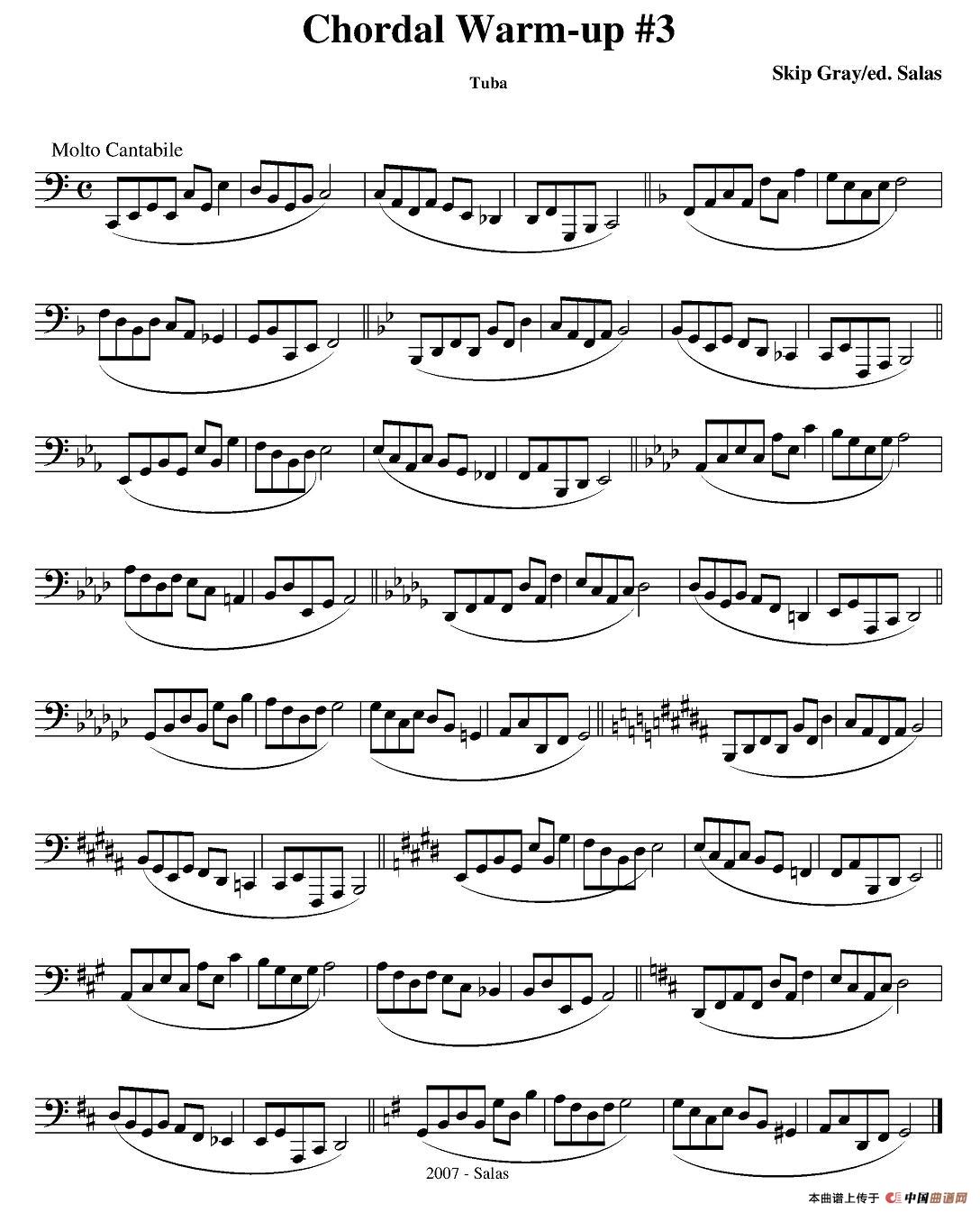 Chordal Warm-up  - Tuba（大号练习教材选曲）其它曲谱（图2）