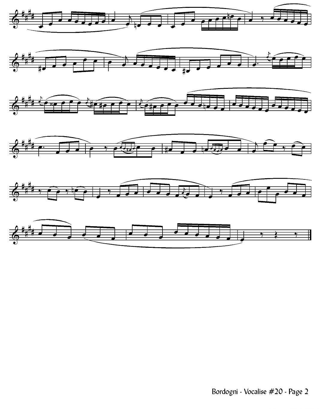 Bordogni - Vocalise #20（小号）其它曲谱（图2）