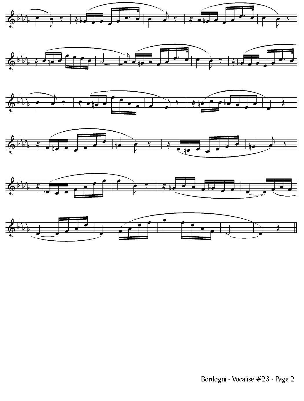 Bordogni - Vocalise #23（小号）其它曲谱（图2）
