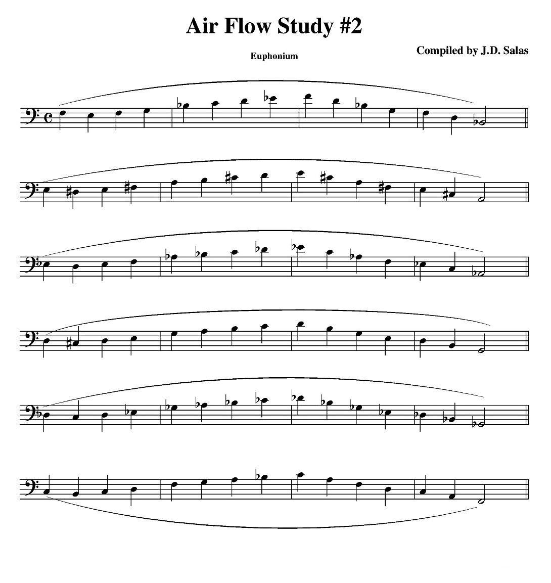 Air Flow Study - Euphonium（大号练习教材选曲）其它曲谱（图2）