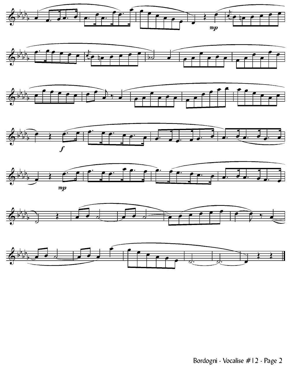 Bordogni - Vocalise #12（小号）其它曲谱（图2）