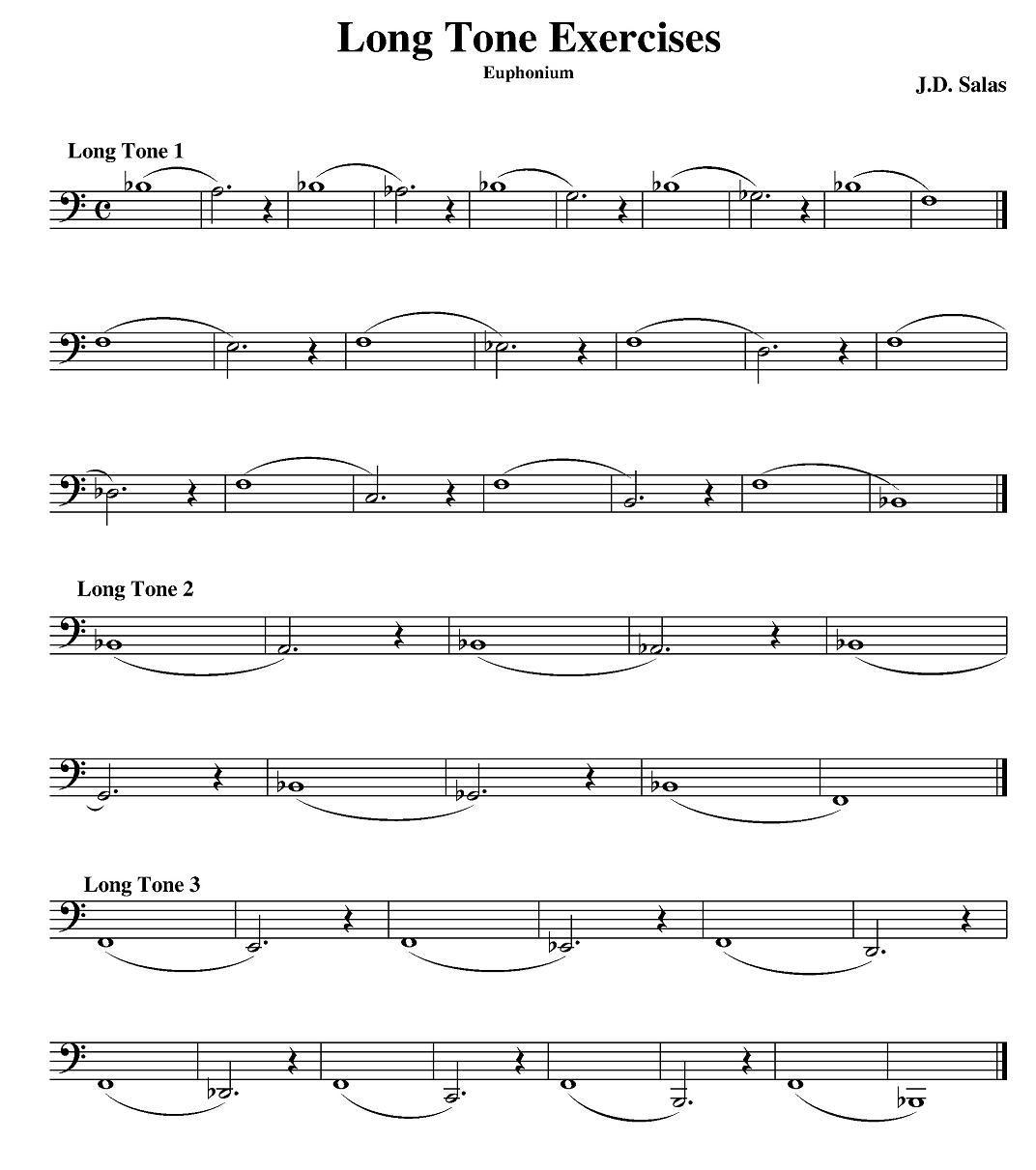 Long Tone Exercises-Euphonium（大号练习教材选曲）其它曲谱（图1）