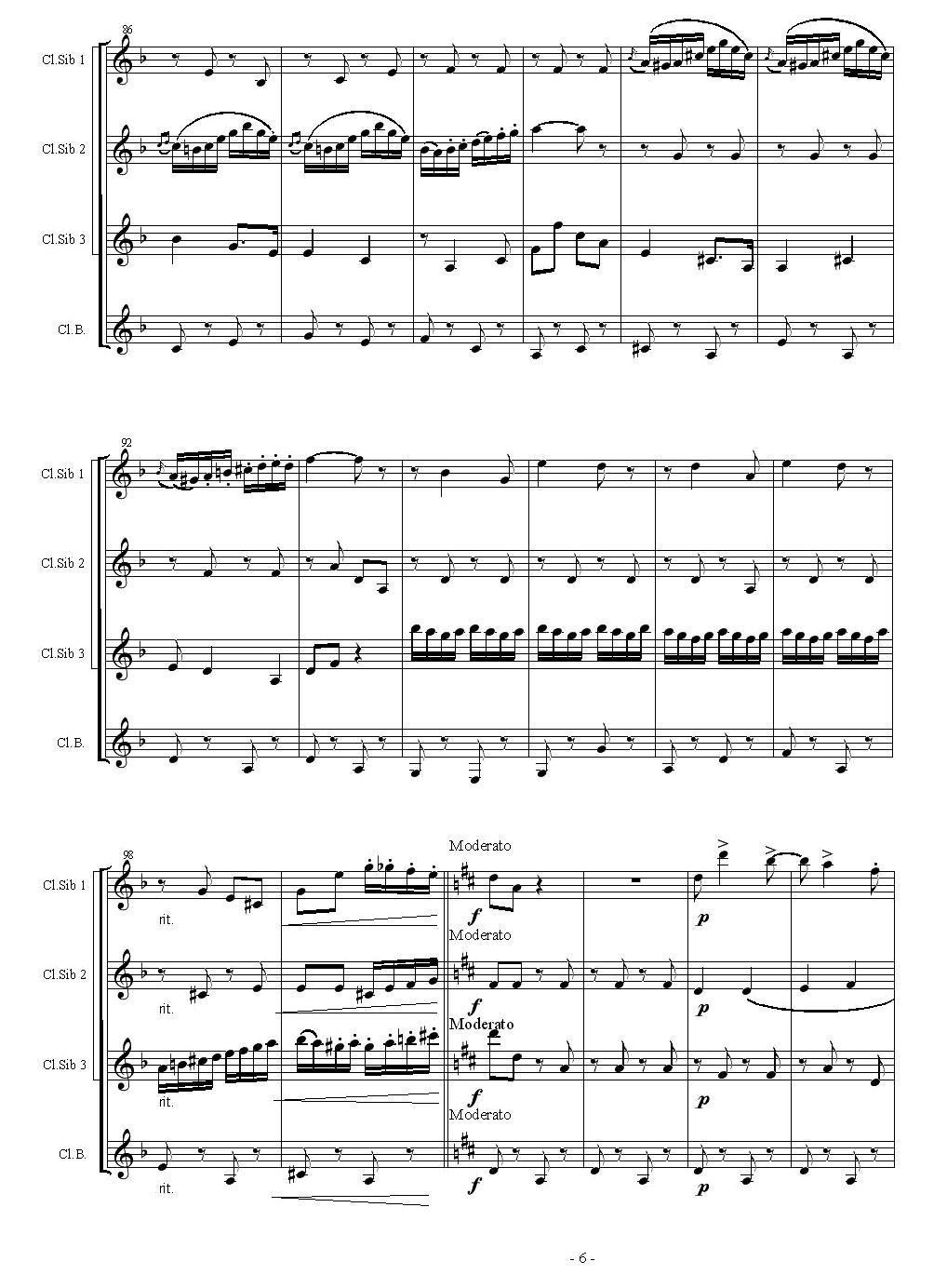 CZARDAS（查尔达斯）（单簧管四重奏）其它曲谱（图6）