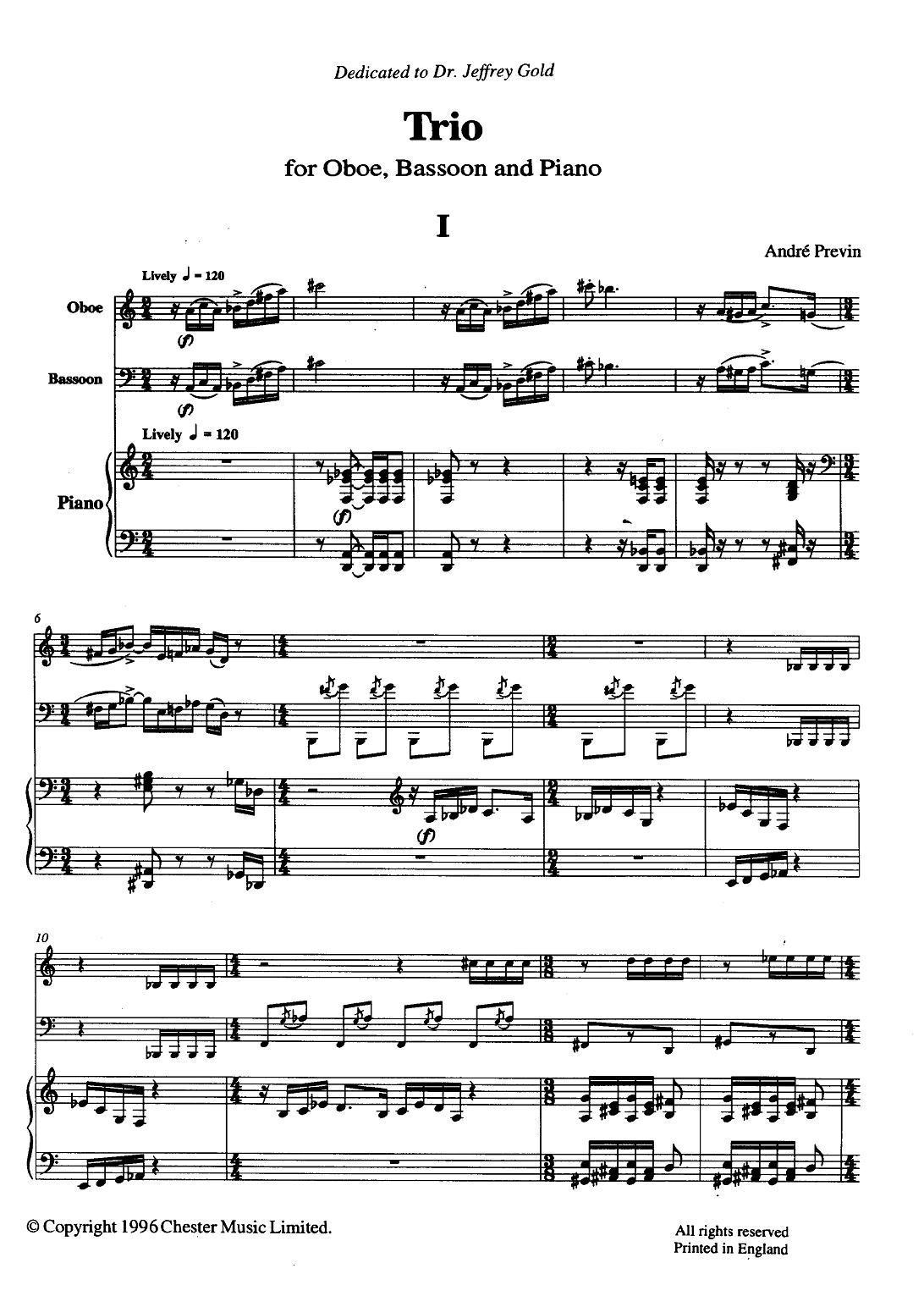 巴松双簧管与钢琴三重奏（1）（总谱）其它曲谱（图1）