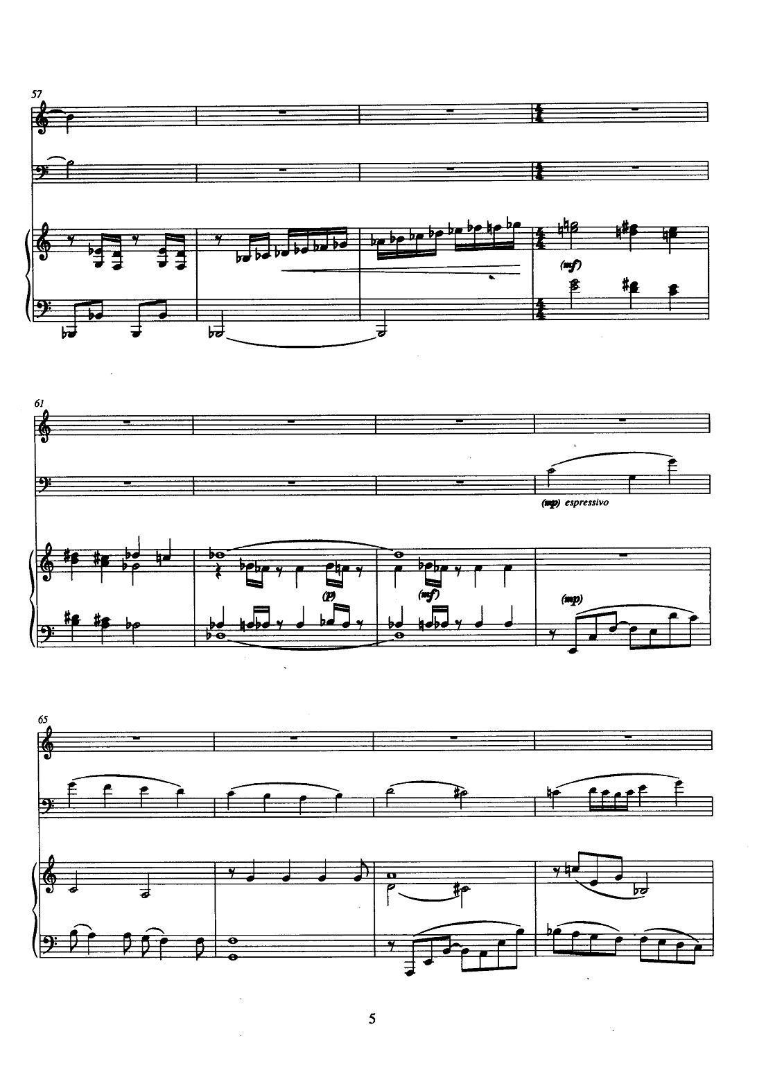巴松双簧管与钢琴三重奏（1）（总谱）其它曲谱（图5）