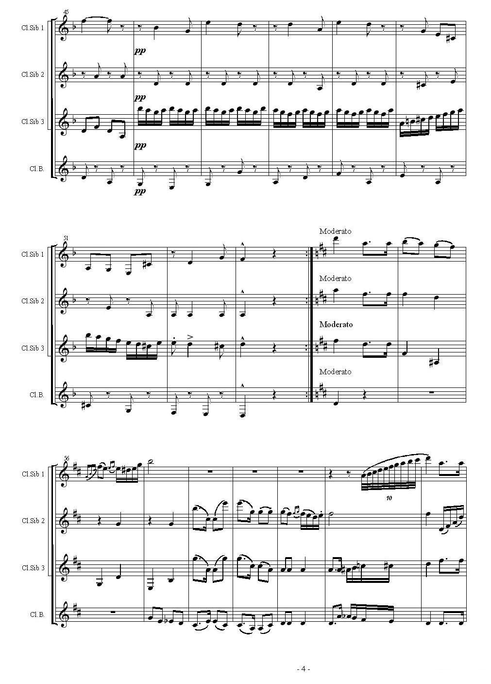 CZARDAS（查尔达斯）（单簧管四重奏）其它曲谱（图4）
