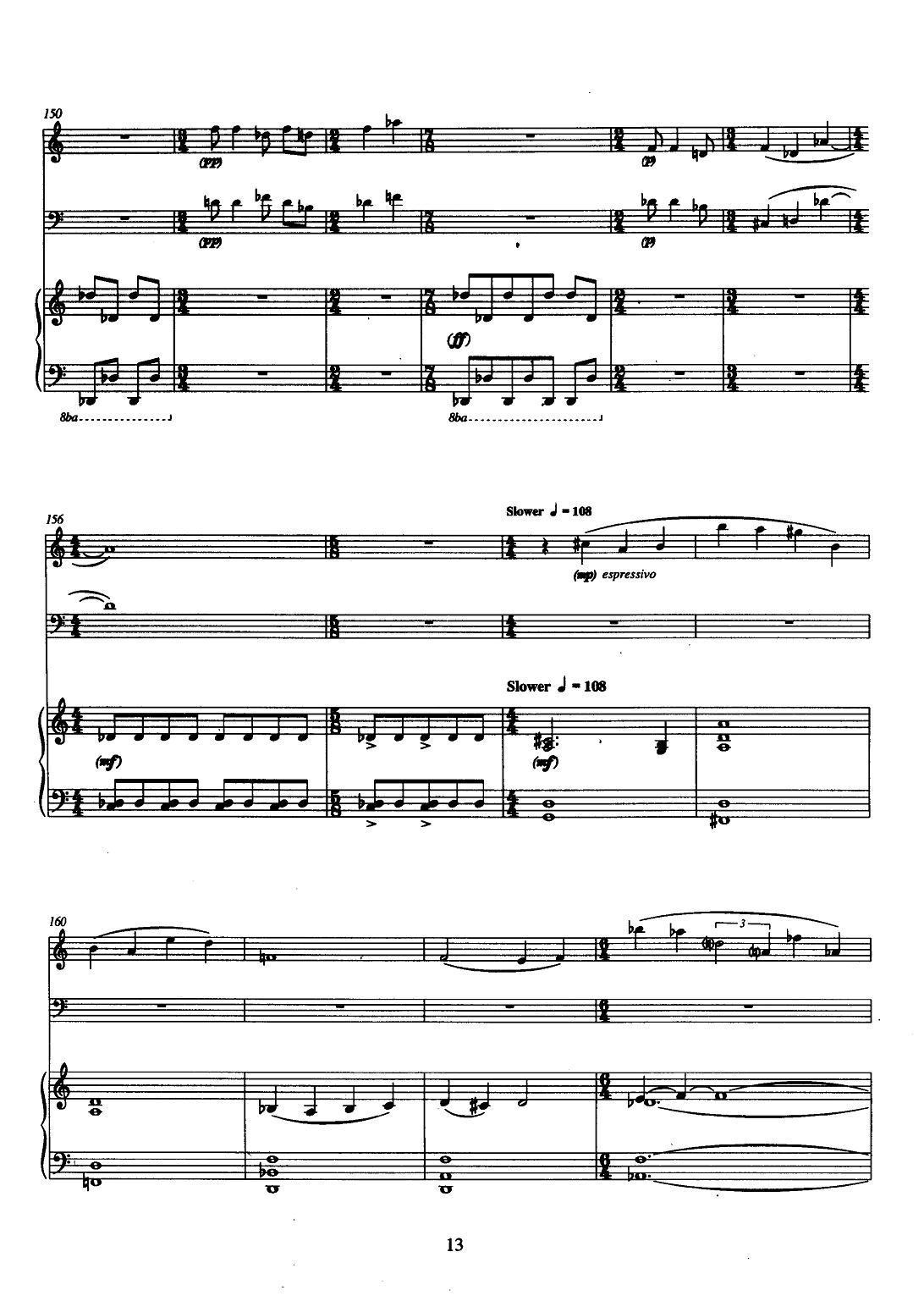 巴松双簧管与钢琴三重奏（1）（总谱）其它曲谱（图13）