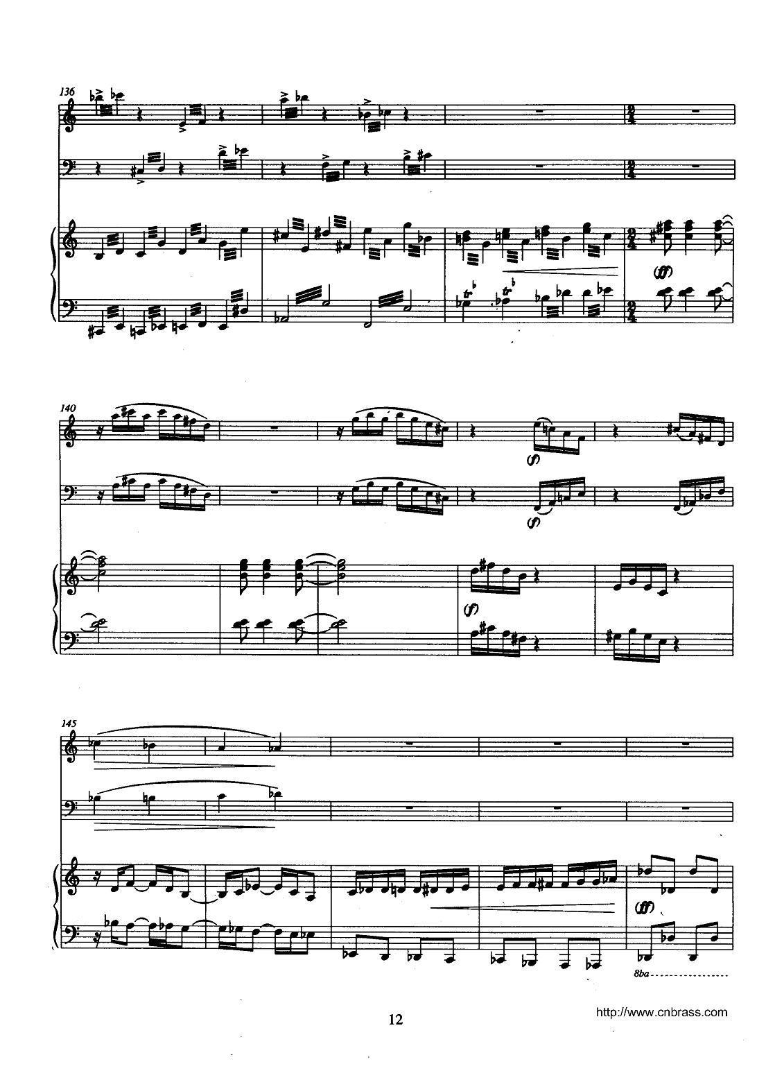 巴松双簧管与钢琴三重奏（1）（总谱）其它曲谱（图12）