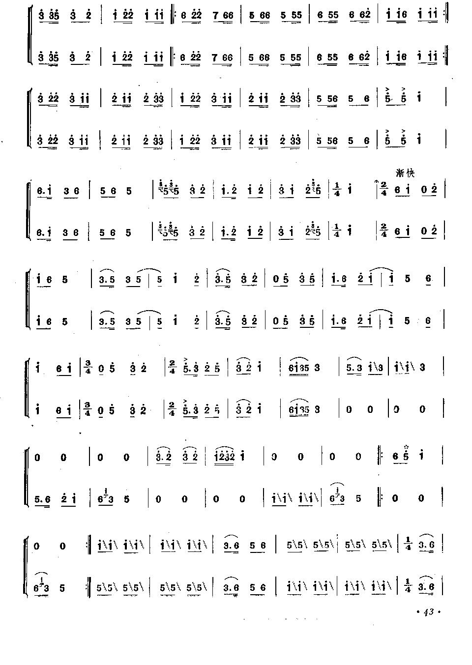 夸公社（唢呐二重奏）其它曲谱（图3）