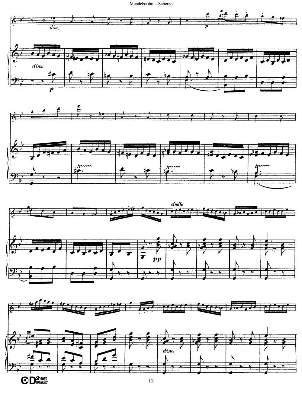 Scherzo（长笛+钢琴）其它曲谱（图12）