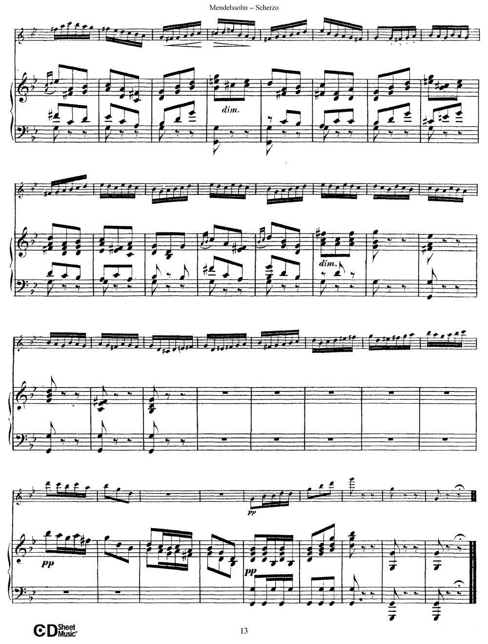 Scherzo（长笛+钢琴）其它曲谱（图13）