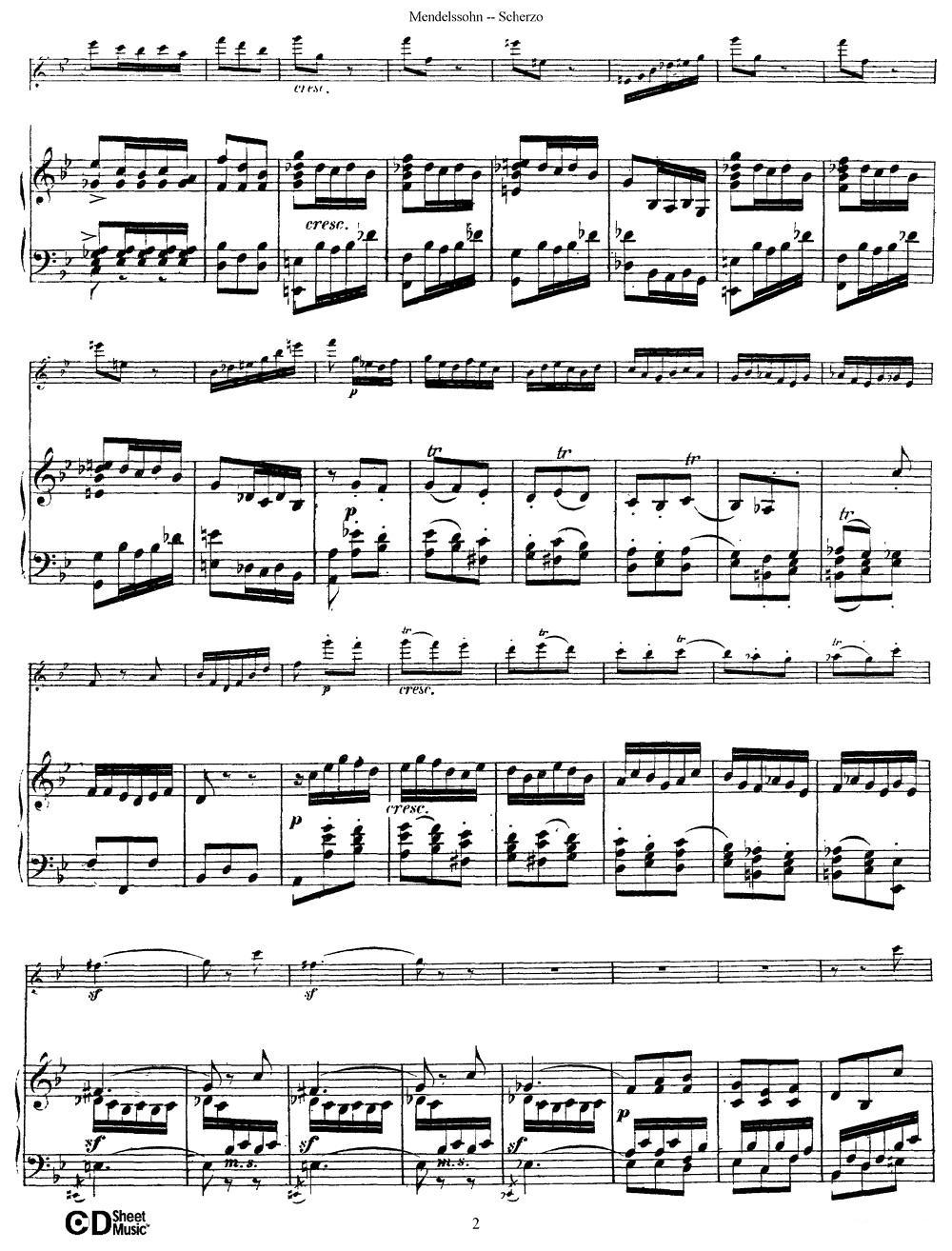 Scherzo（长笛+钢琴）其它曲谱（图2）