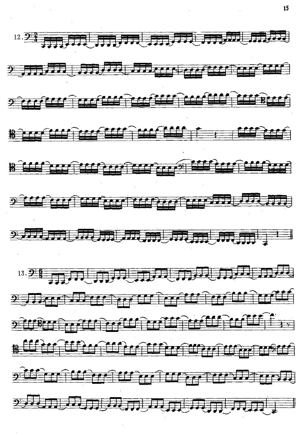 大管高级练习曲 第一部分 每日练习（11—20）其它曲谱（图2）