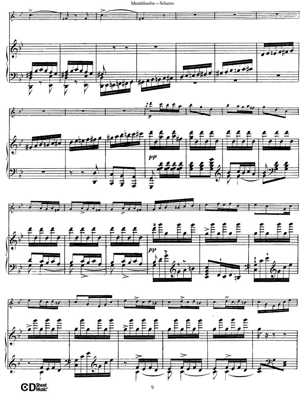 Scherzo（长笛+钢琴）其它曲谱（图9）