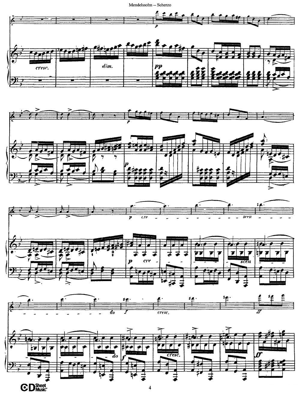 Scherzo（长笛+钢琴）其它曲谱（图4）