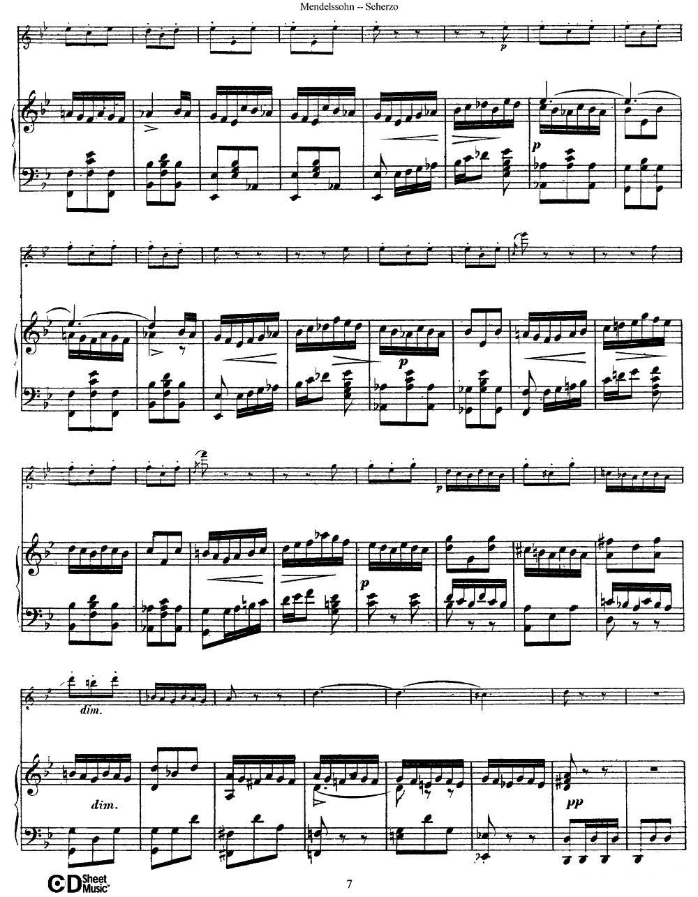 Scherzo（长笛+钢琴）其它曲谱（图7）