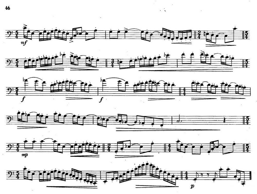 大管高级练习曲 第二部分 节奏练习（9）其它曲谱（图2）
