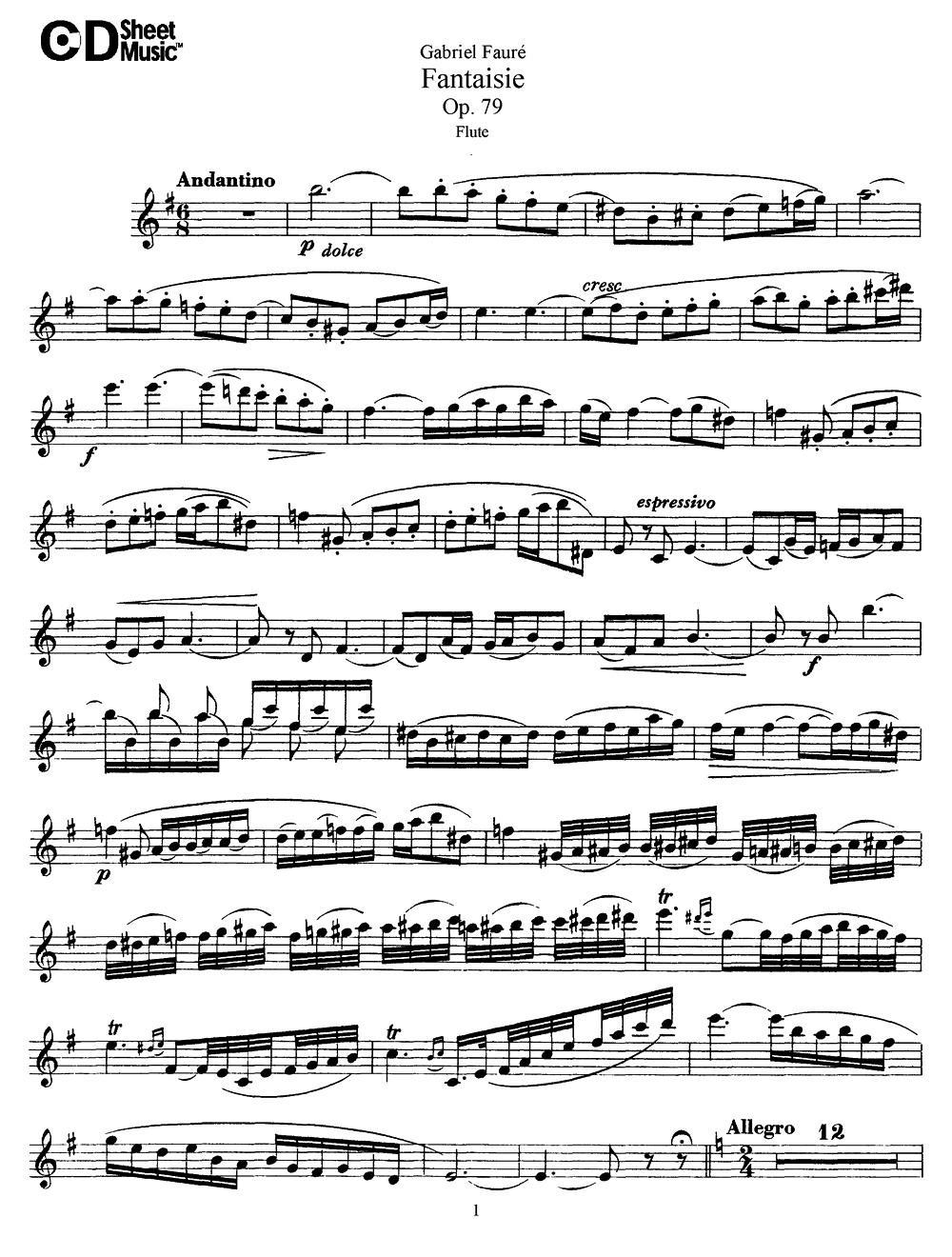 Fantaisie Op.79（幻想曲 作品79号）其它曲谱（图1）