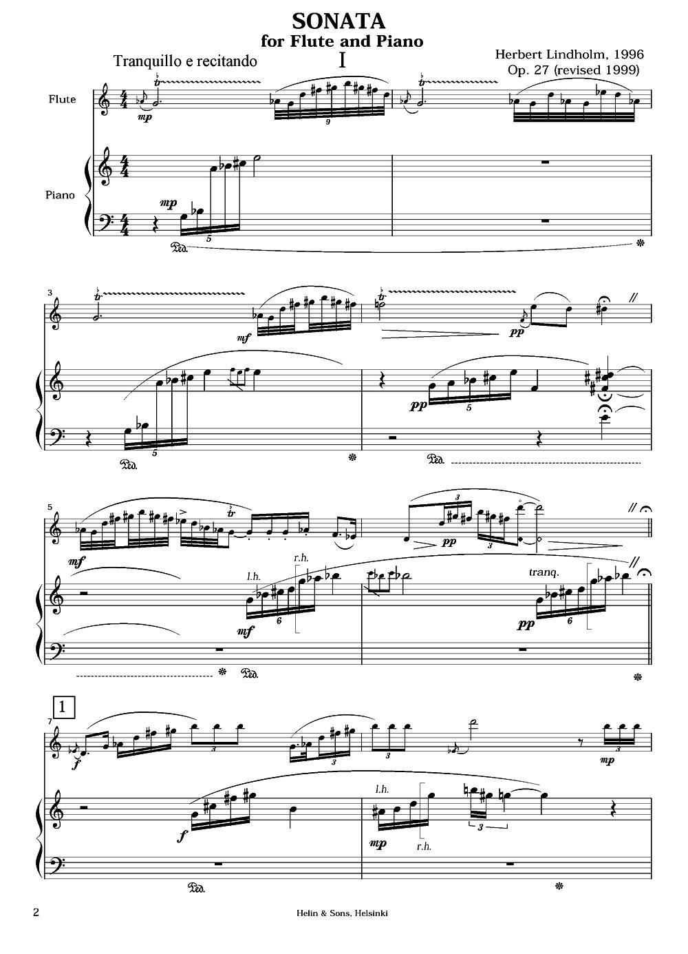 Sonata（长笛+钢琴）其它曲谱（图1）