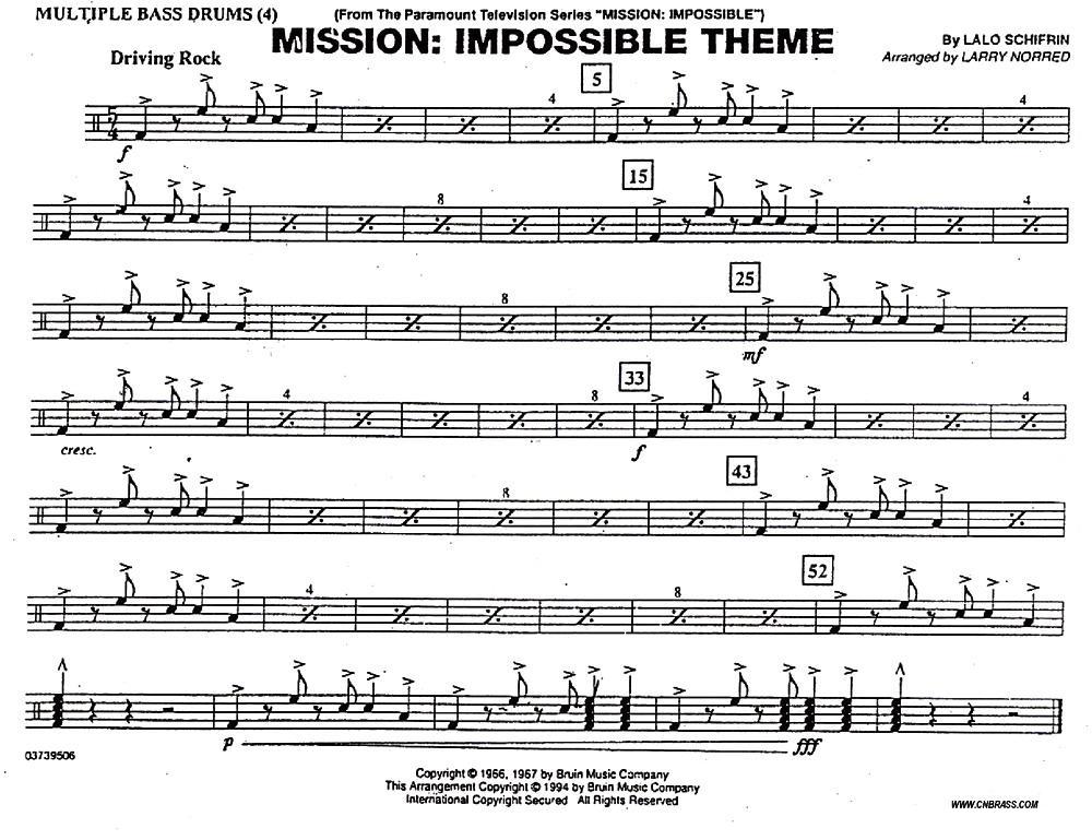 不可能的任务（电影《007》管乐团分谱）其它曲谱（图12）