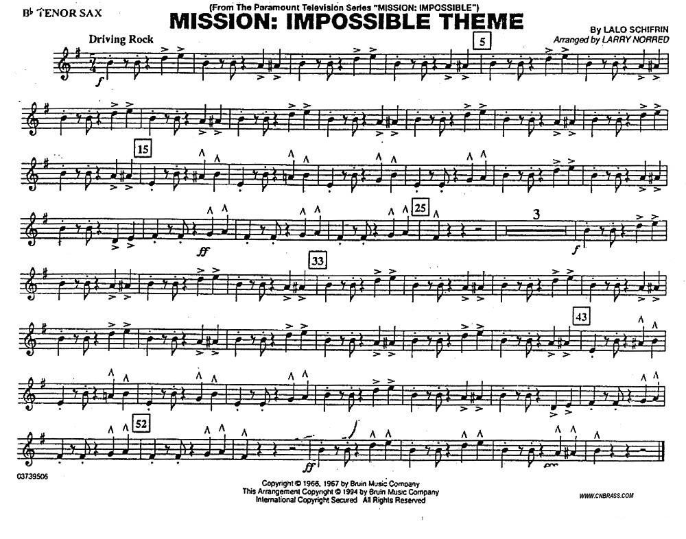 不可能的任务（电影《007》管乐团分谱）其它曲谱（图4）