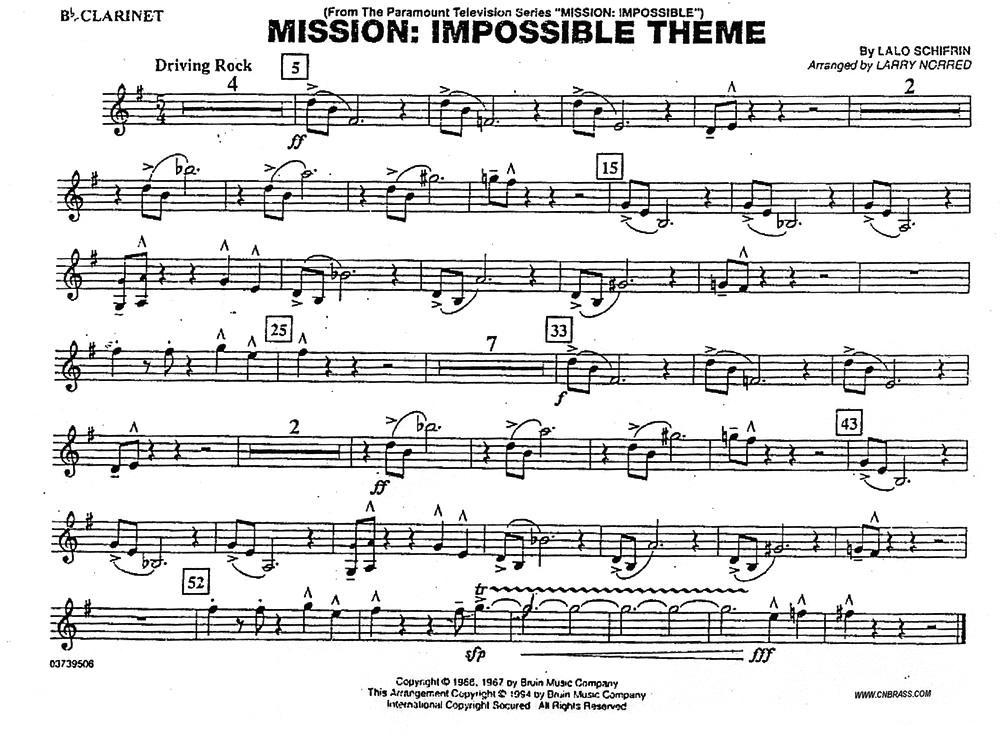 不可能的任务（电影《007》管乐团分谱）其它曲谱（图2）
