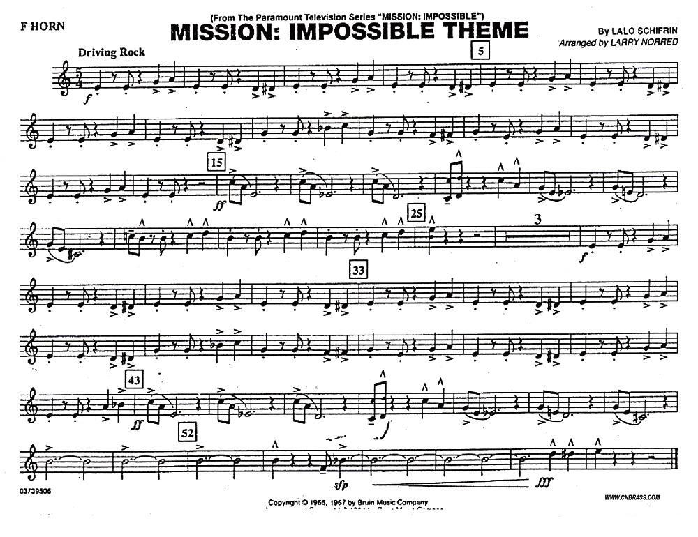 不可能的任务（电影《007》管乐团分谱）其它曲谱（图8）