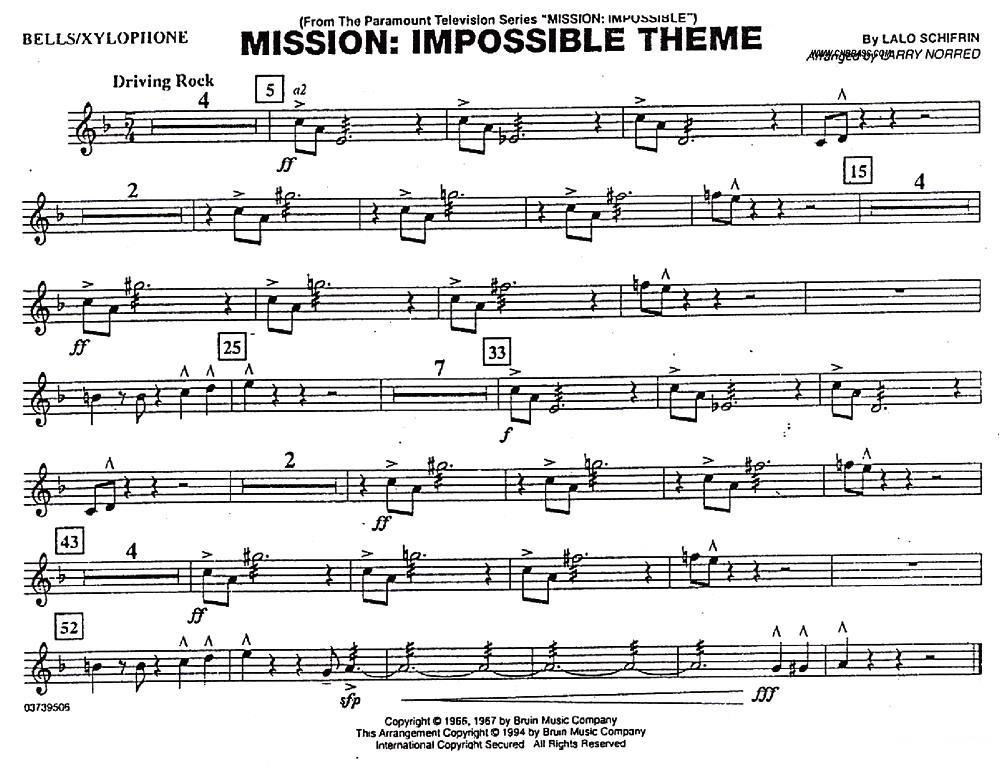 不可能的任务（电影《007》管乐团分谱）其它曲谱（图14）
