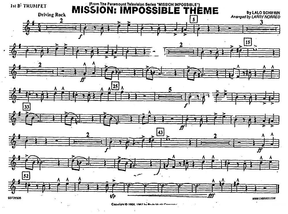 不可能的任务（电影《007》管乐团分谱）其它曲谱（图6）
